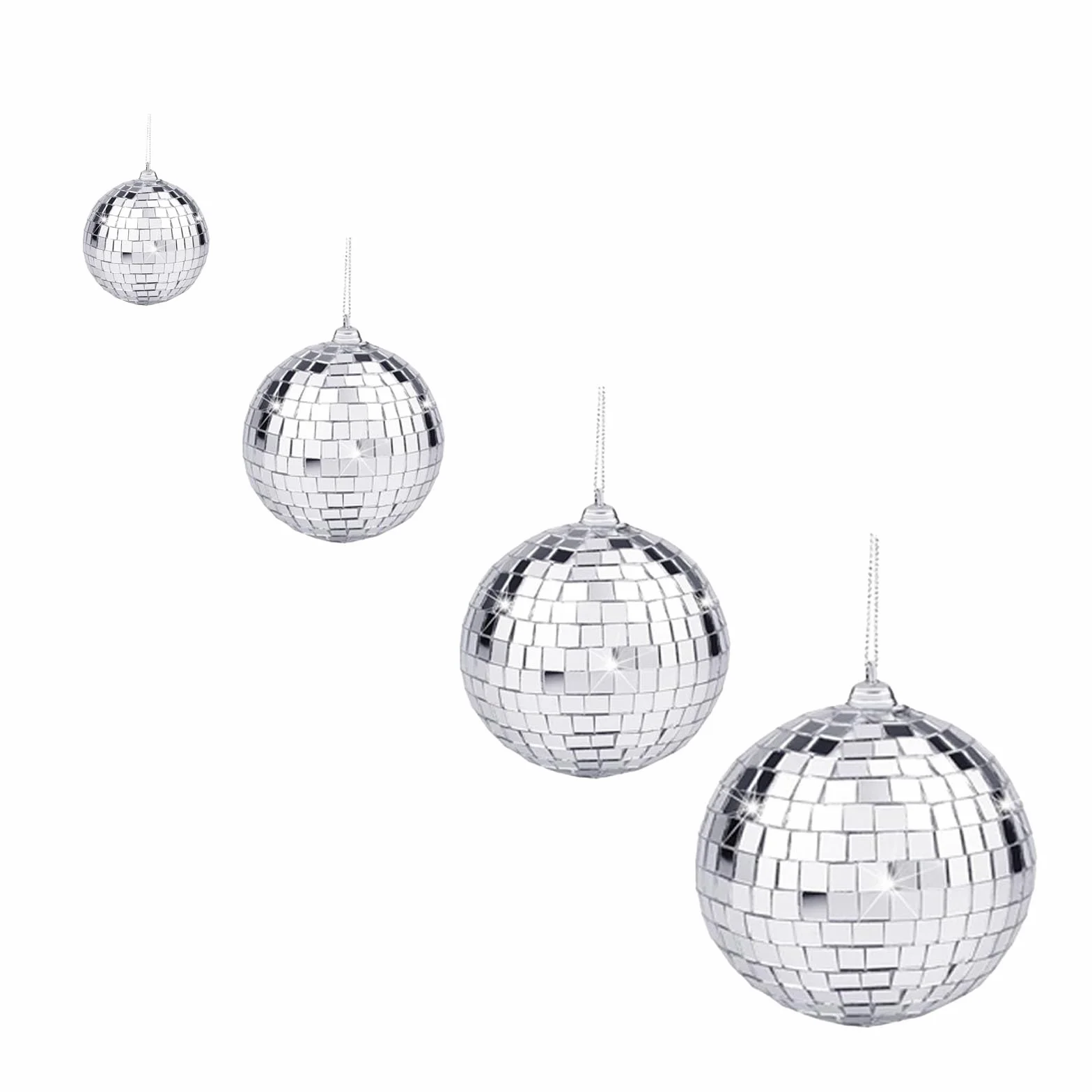 Kula lustrzana disco, 11 sztuk, srebrna dekoracyjna kula dyskotekowa, kula lustrzana, kule dyskotekowe, kula disco, kula lustrzana na wesele, choinkę, dekorację imprezową