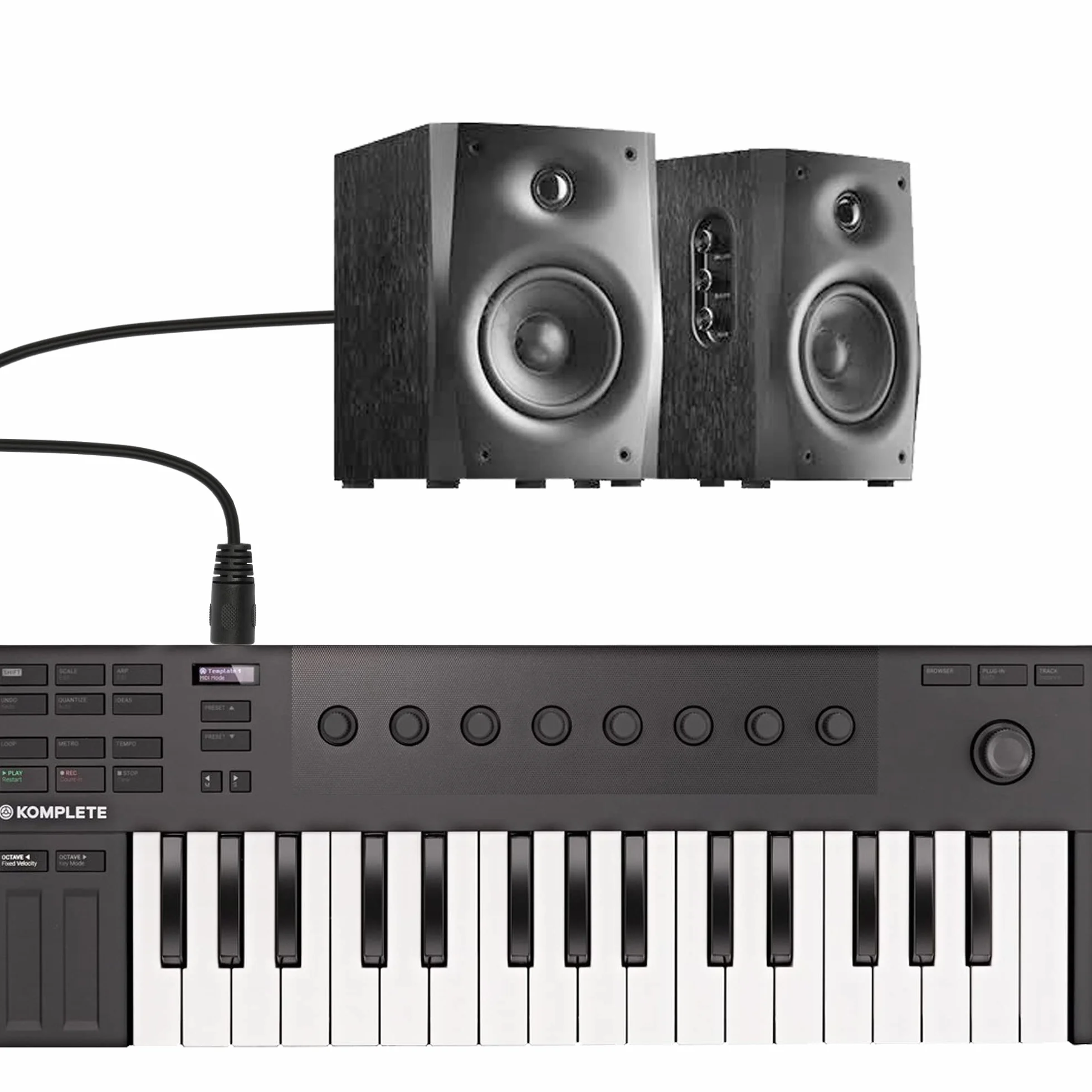 CERRXIAN Kabel DIN MIDI 0,5 stopy, żeński na żeński kabel audio DIN 5PIN do syntezatora klawiatury MIDI, organów, pianina elektrycznego, gitary MIDI (0,15)