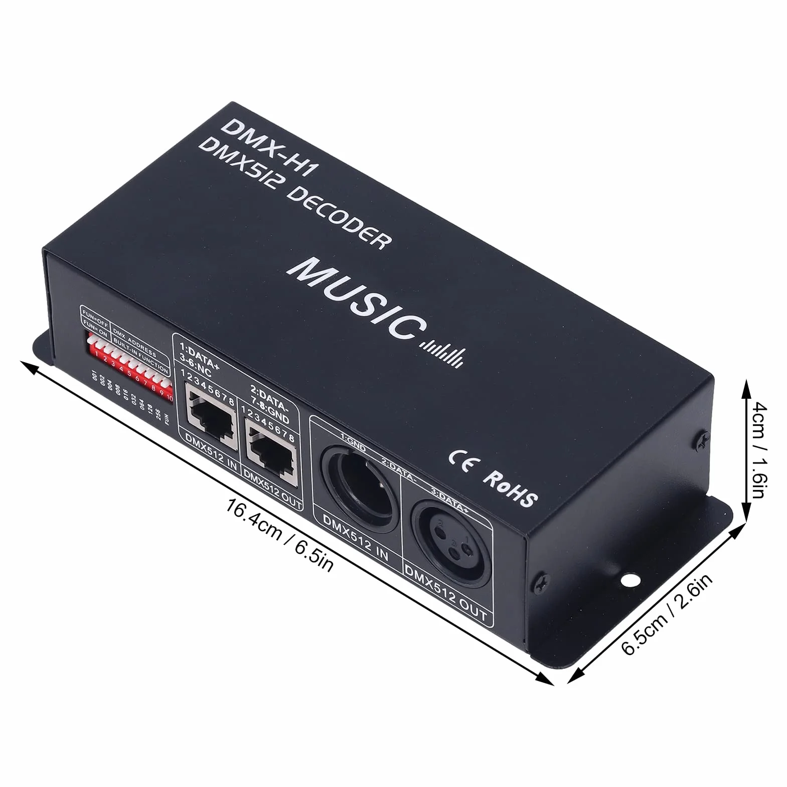 3-kanałowy Kontroler Decorder RGB DMX 512 8A Regulowany ściemniacz Kontroler Decorder dla Hoteli w Barach(4A w każdą stronę)