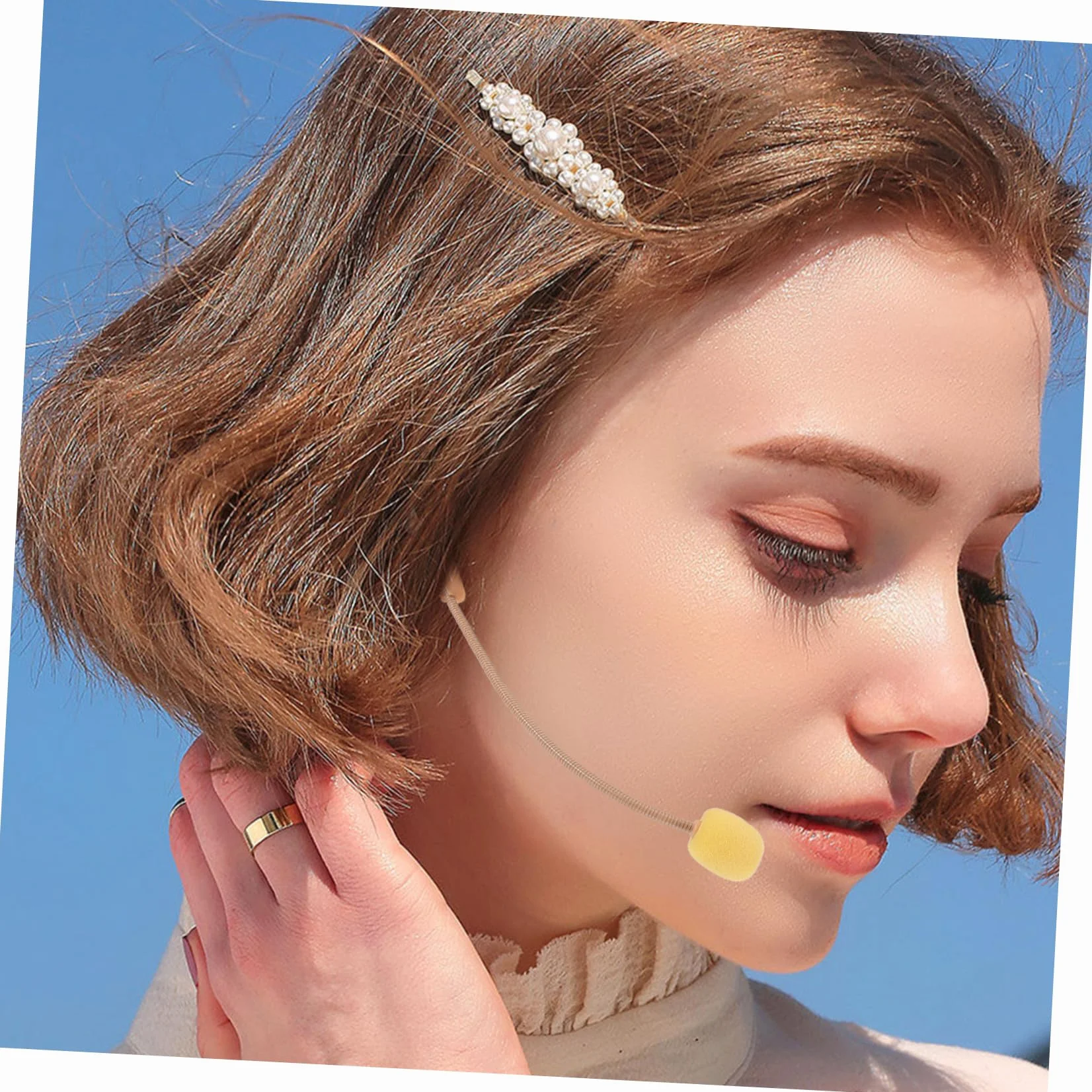 Mikrofon Nagłowny z Podwójnym Zestawem Słuchawkowym Przenośny Wzmacniacz Głosu Idealny dla Nauczycieli i Przewodników Mikrofon Do Użytku Różnych Scenariuszach
