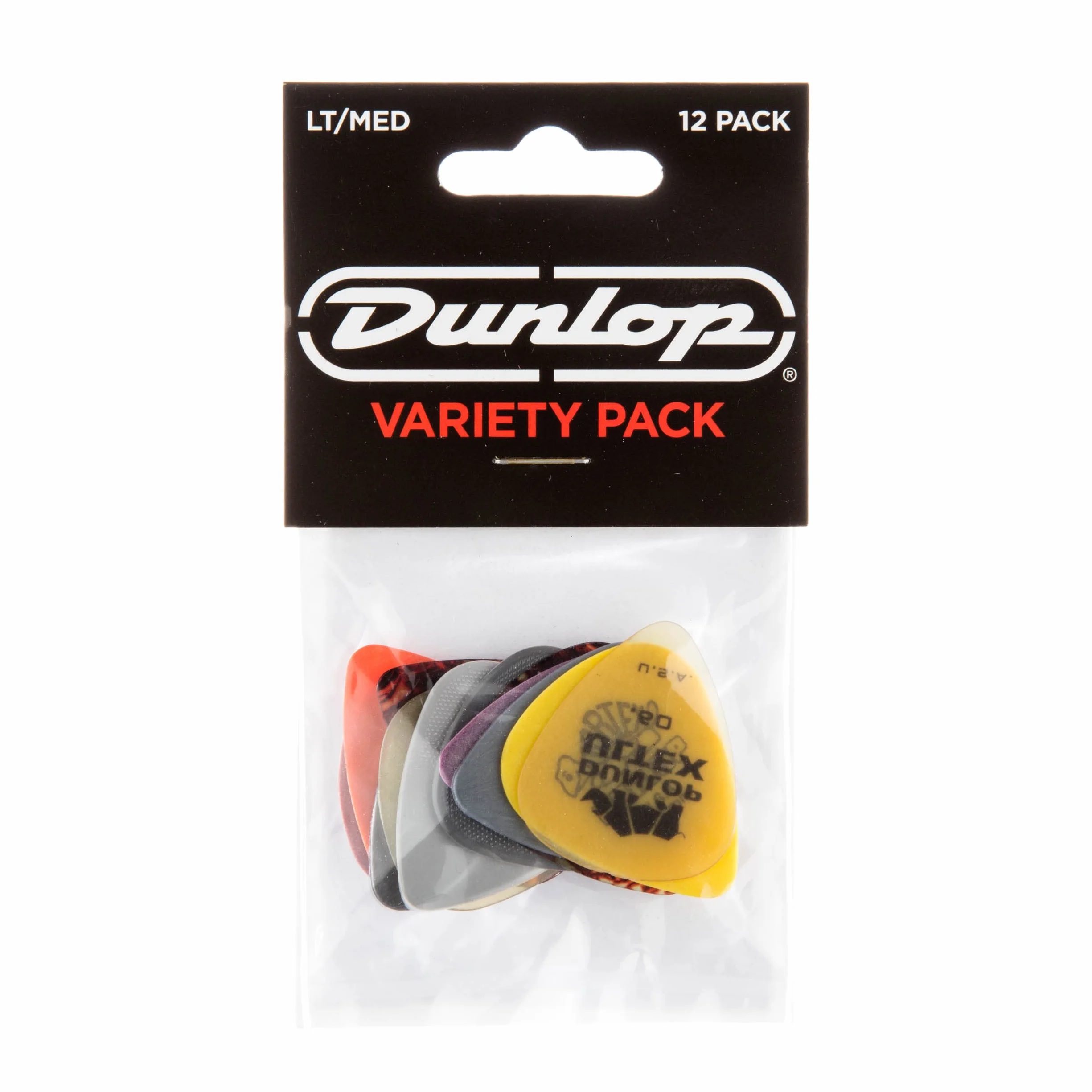 Jim Dunlop PVP101 Variety Pack Kostki do Gitary, Wielokolorowy, Light/Medium, 12 Sztuk