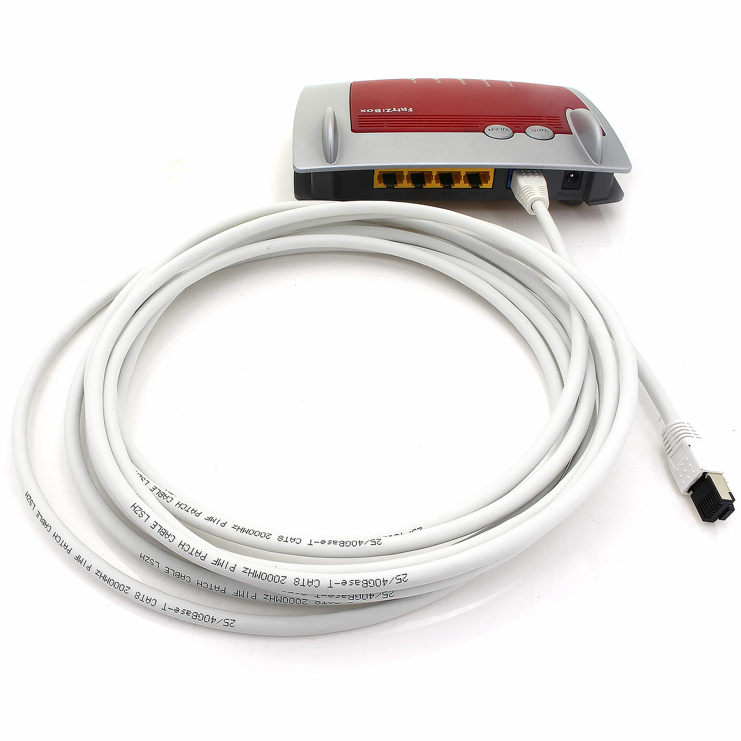 1aTTack.de Kabel sieciowy 2 m Cat 8 biały - 1 sztuka Cat.8 Lan 2000 MHz 40 Gbit, 40GBase-T Poe+ kabel Ethernet LSZH, 1 x 2 metry biały