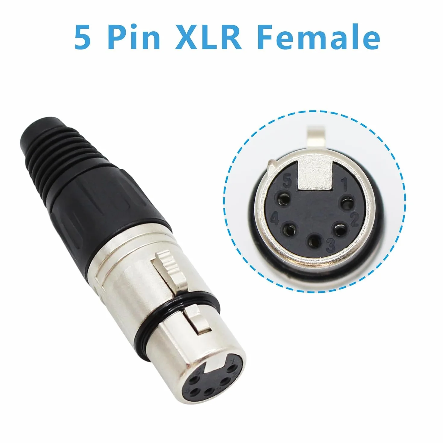 RUNCCI-YUN 4 szt. złącza lutowniczego XLR 5-pinowe mini 5-pinowe złącza XLR, męskie/żeńskie złącza XLR, wtyczka kabla mikrofonu, gniazdo audio mikrofonu, złącza XLR stereo
