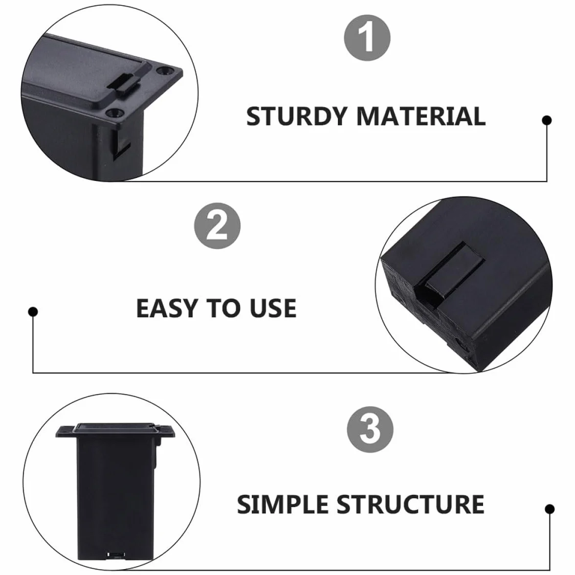Battery Box for Guitar Pickup Acoustic Pickup Parts Stable Power Supply Guitar Case Accessories Easy Installation