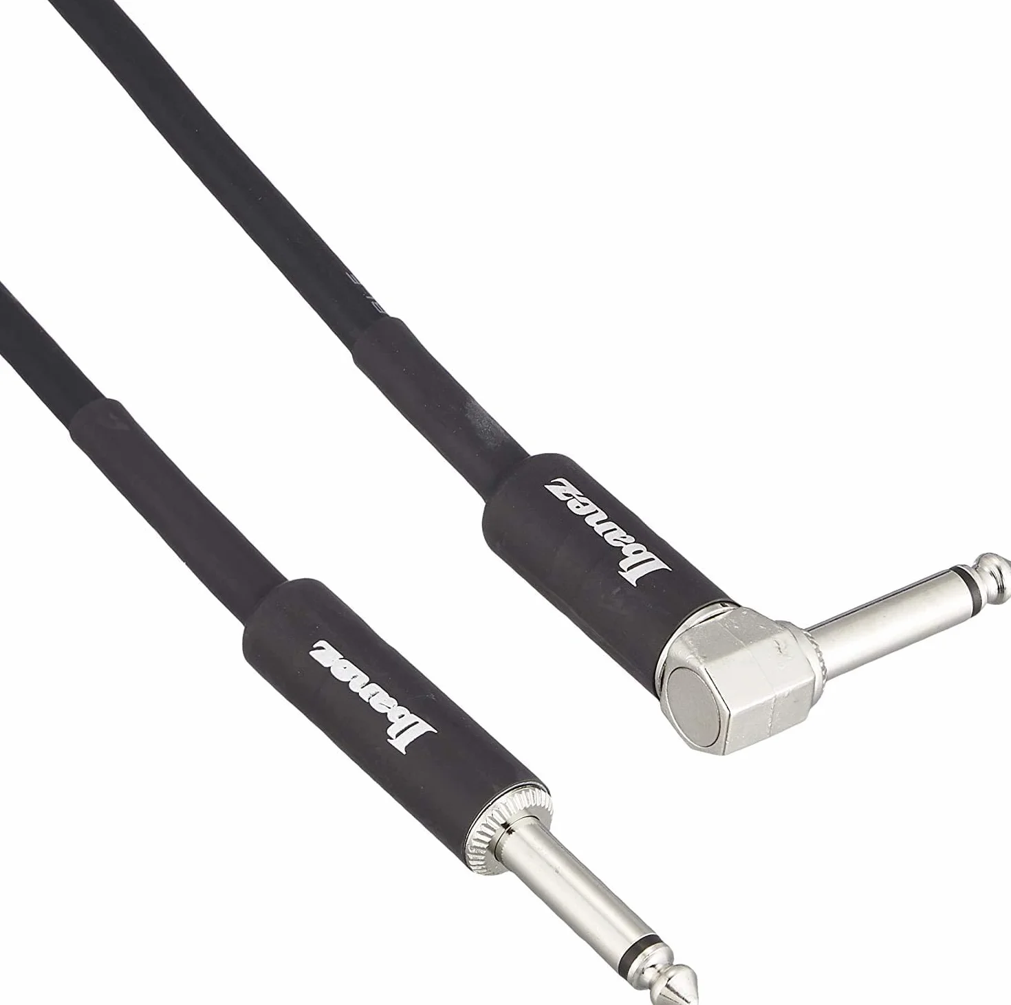Ibanez SI seria standardowy kabel instrumentalny - wtyczka prosta i kątowa - jack - jack, czarny - 3,05 m / 10 ft - akcesoria gitarowe (SI10L)