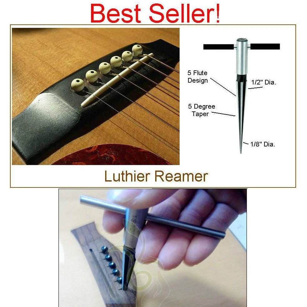 Stożkowy mostek otwór rozwiertak gitara stolarz luthier ryza narzędzie