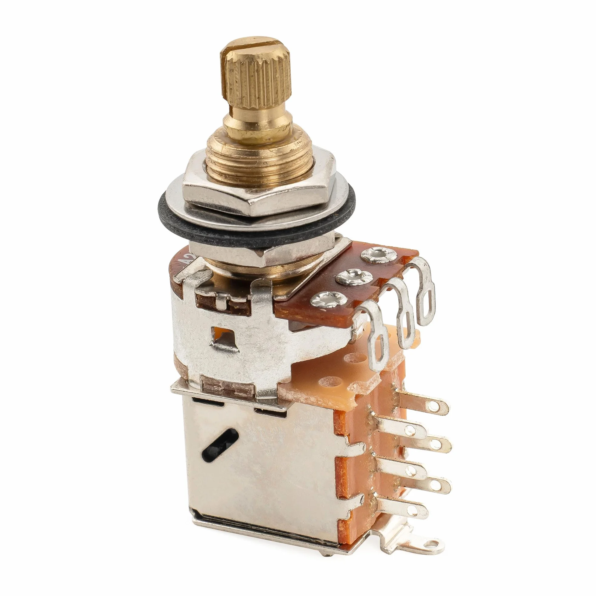 Musiclily Pro A250K Potencjometr Push-Pull Mosiężny Split Standard Shaft 3/8 cala Audio Pot do Gitary Elektrycznej Basowej