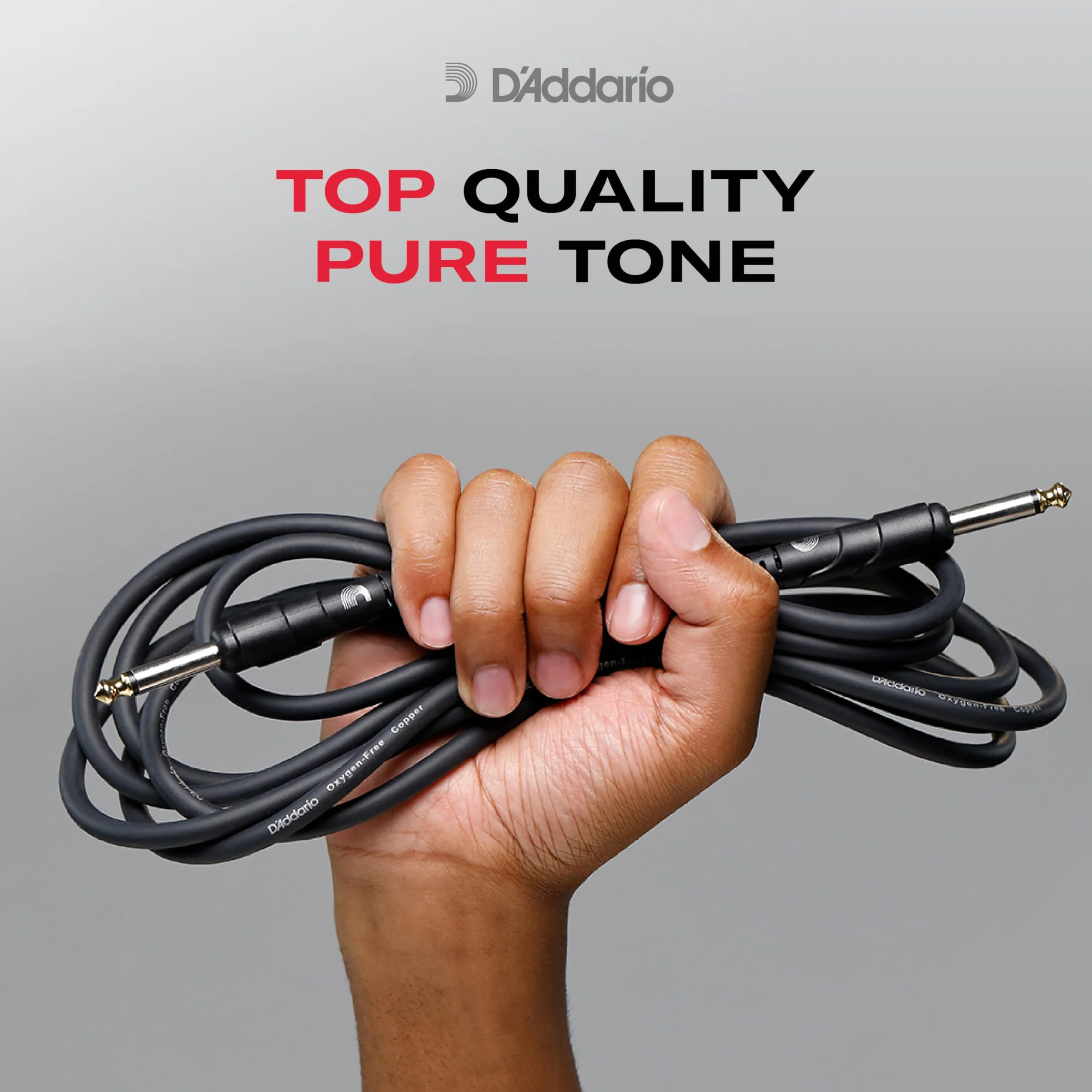 D'Addario Kabel gitarowy - przewód gitarowy - 1/4 cala męski do 1/4 cala męski - seria klasyczna - 10 stóp/3,05 m - prosty koniec/kąt prosty - 1 opakowanie