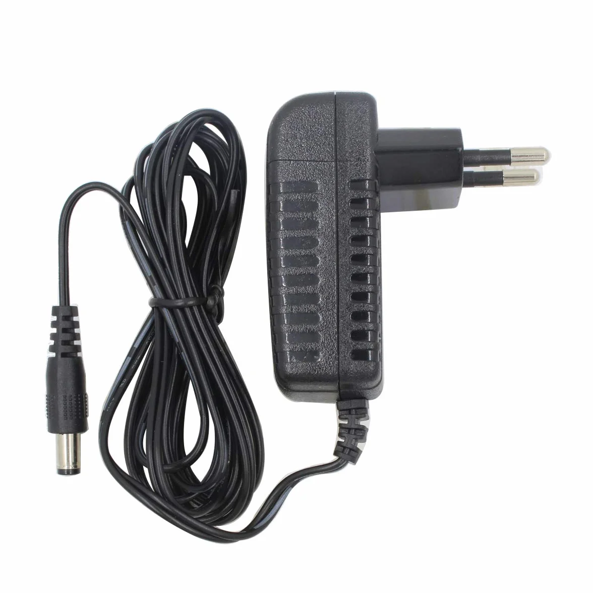 2-pak DC 9 V 1 A adapter zasilający, wtyczka 5,5 mm x 2,1 mm, średni dodatni