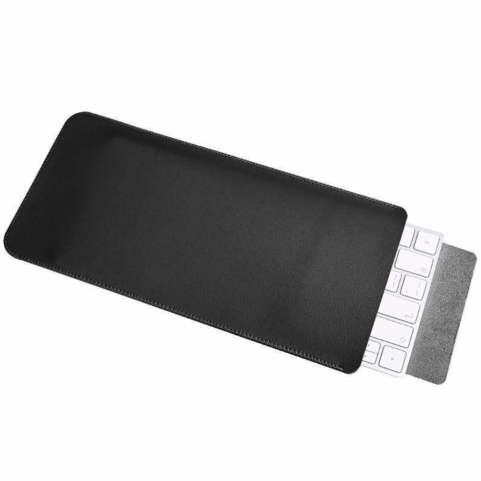 Zunate Etui na klawiaturę, skóra poliuretanowa, torba podróżna, 30 x 14 x 1 cm, bezprzewodowa klawiatura, torba podróżna, do Magic Keyboard 2 (czarne)
