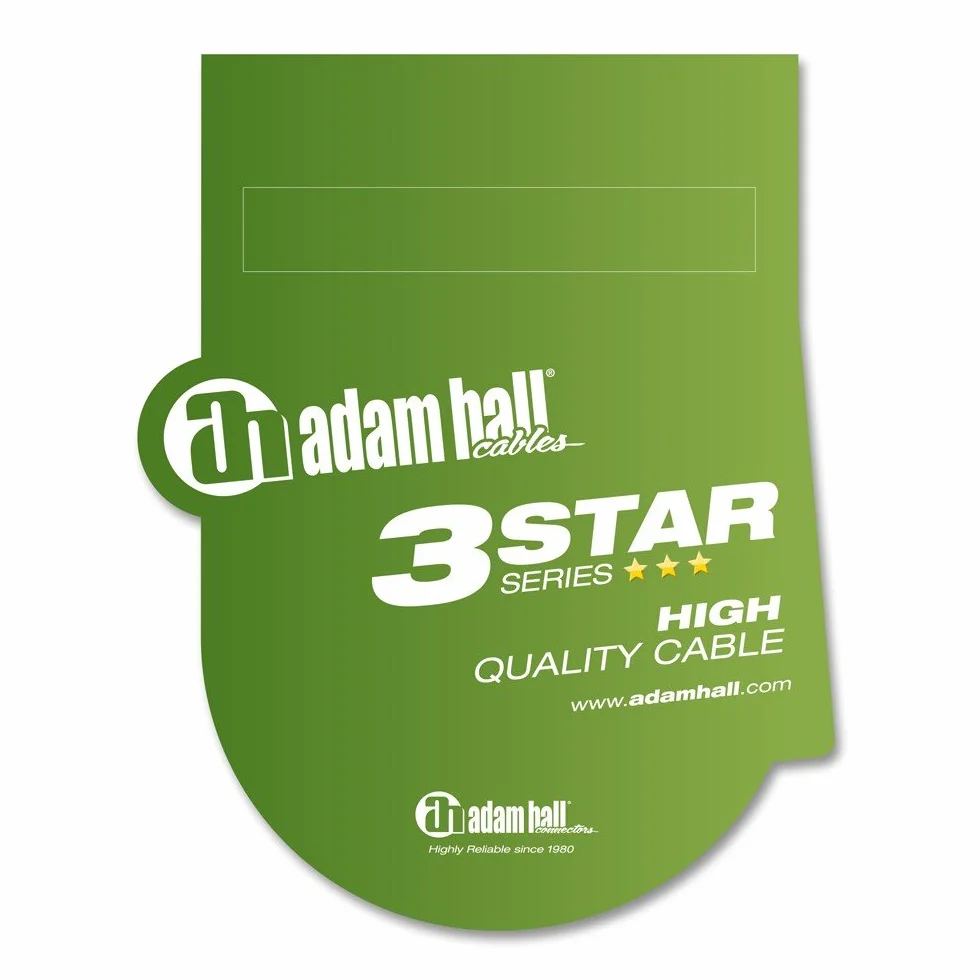 Adam Hall 3 Star Series 1 m XLR męski do 6,3 mm Jack stereo kabel mikrofonowy