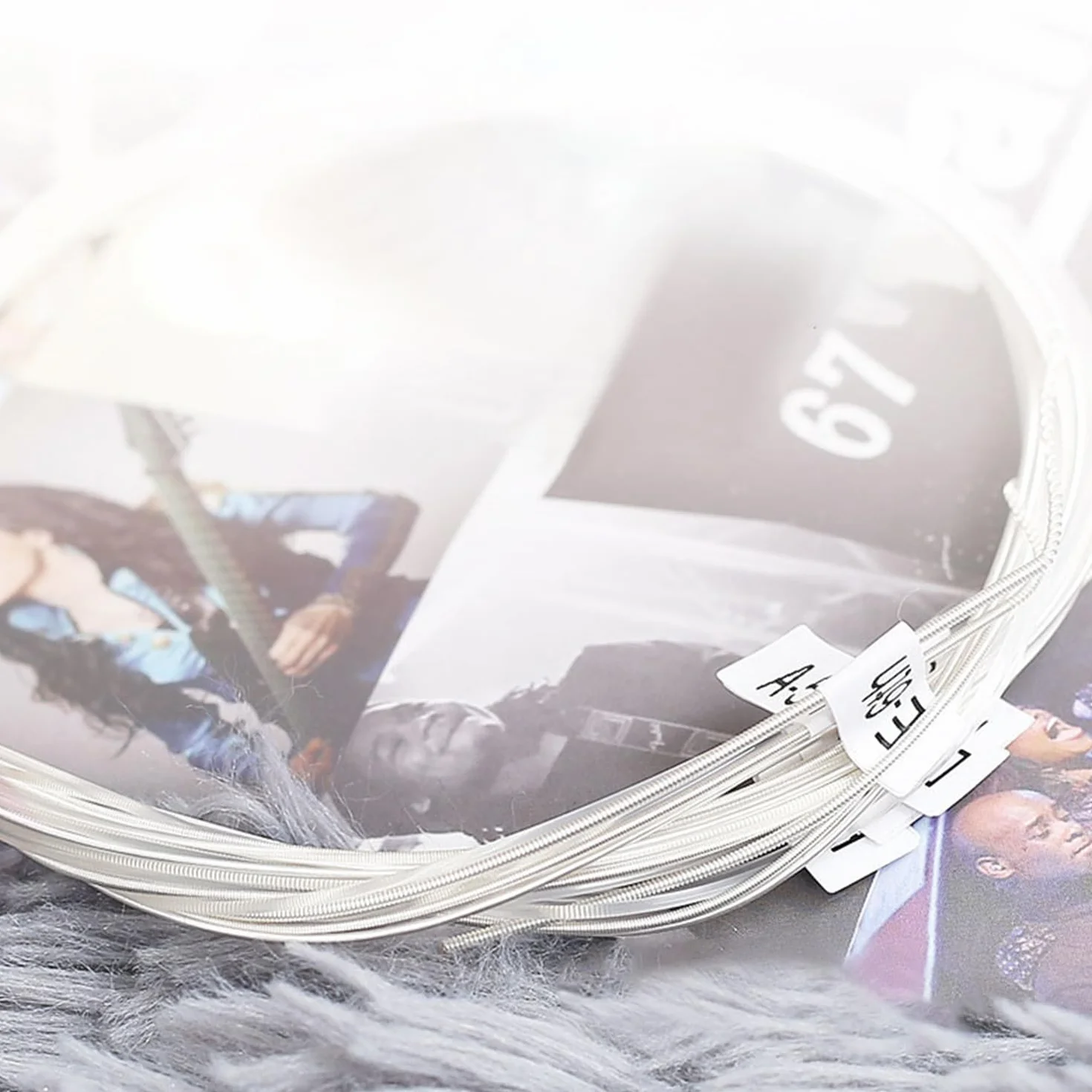 Struny do gitary, nylon normalny tension 44/28, nylon i posrebrzane struny gitarowe, 1 pełne opakowanie/zestaw z 6 strunami