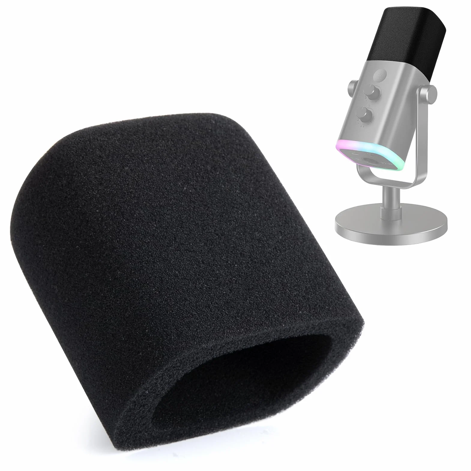 Filtr pop dla AM8 - Mikrofonowa pianka antywiatrowa Pop Filter Zgodny z mikrofonem Fifine AM8 Ochrona akustyczna Tłumi dźwięki S i T, kurz i ślinę, chroni od YOUSHARES