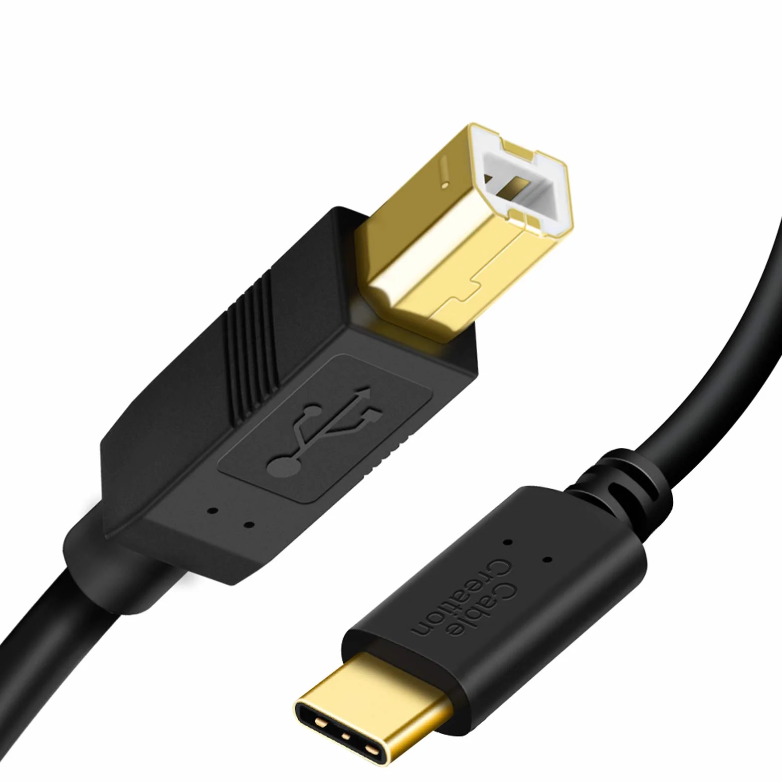 CableCreation Kabel do drukarki USB B na USB C, 15 m, kabel do drukarki typu B na typ C, do MacBooka Pro, Air, kabel MIDI do pianina cyfrowego Yamaha Casio, klawiatury MIDI, kontrolera DJ, DAC do