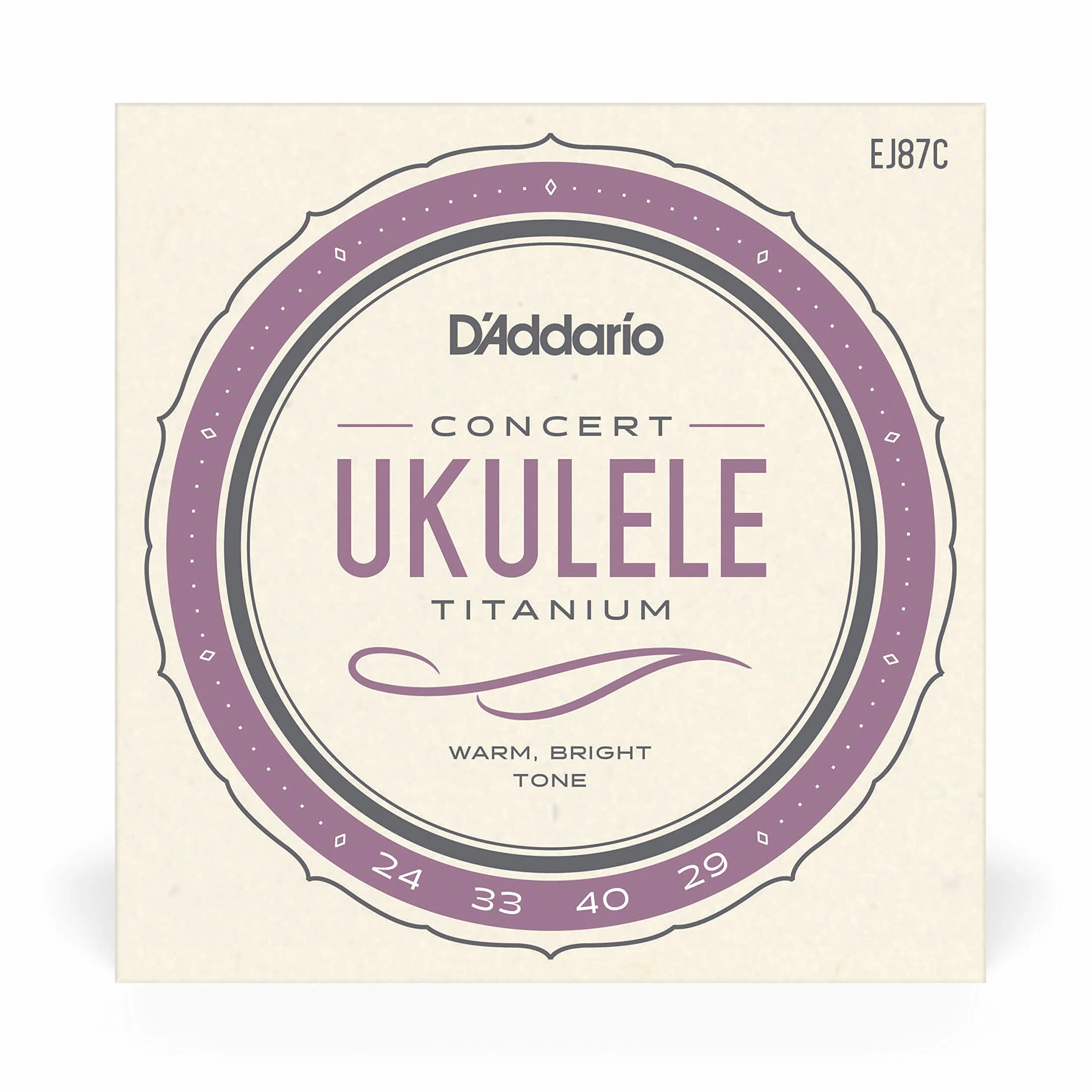 D'Addario Ukulele Strings EJ87C Concert Titanium 25-33-40-29 - Struna