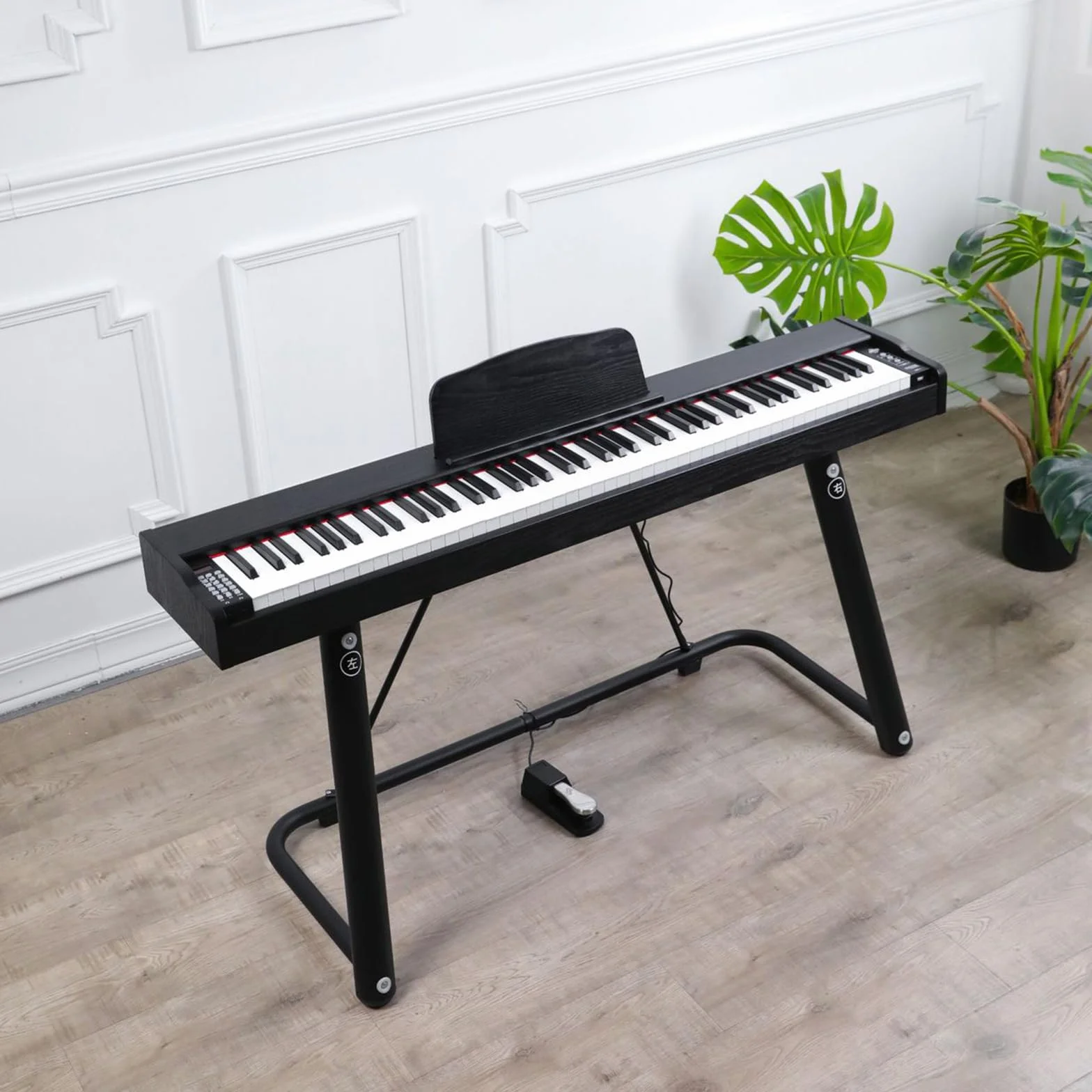 Sustain Keyboard Pedał, pedał Sustain do fortepianu, cyfrowy pedał nożny, z antypoślizgowym spodem, do pianina elektrycznego, syntezatora, fortepianów cyfrowych, elektronicznych keyboardów, wtyczka