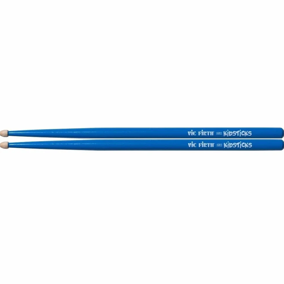 Vic FIrth - American Classic® pałeczki perkusyjne Kidsticks - American Hickory - drewniana końcówka - niebieska