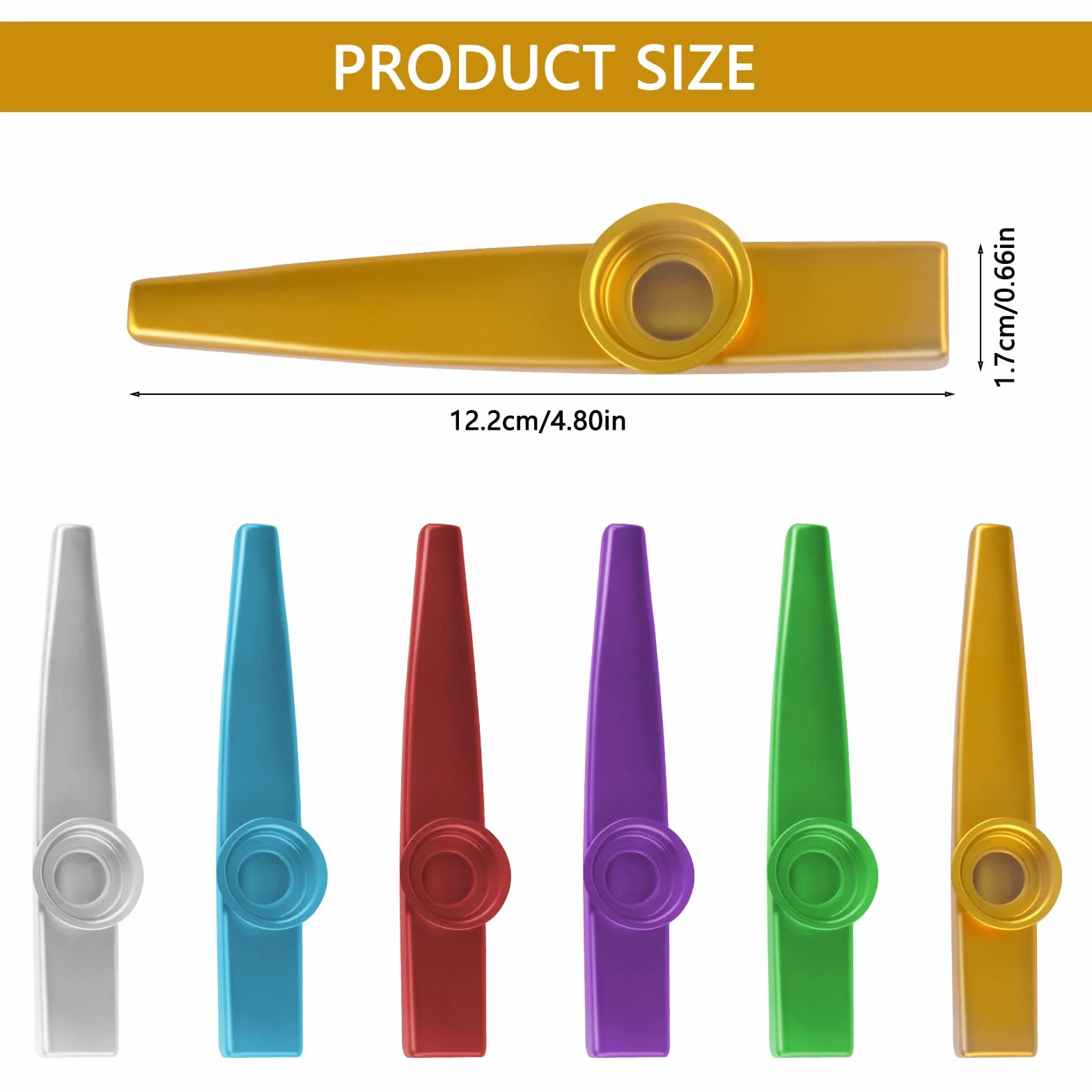Kazoo zestaw 14 instrumentów muzycznych ze stopu aluminium, metalu, w 7 kolorach, na imprezę, prezent dla dzieci, miłośników muzyki, początkujących