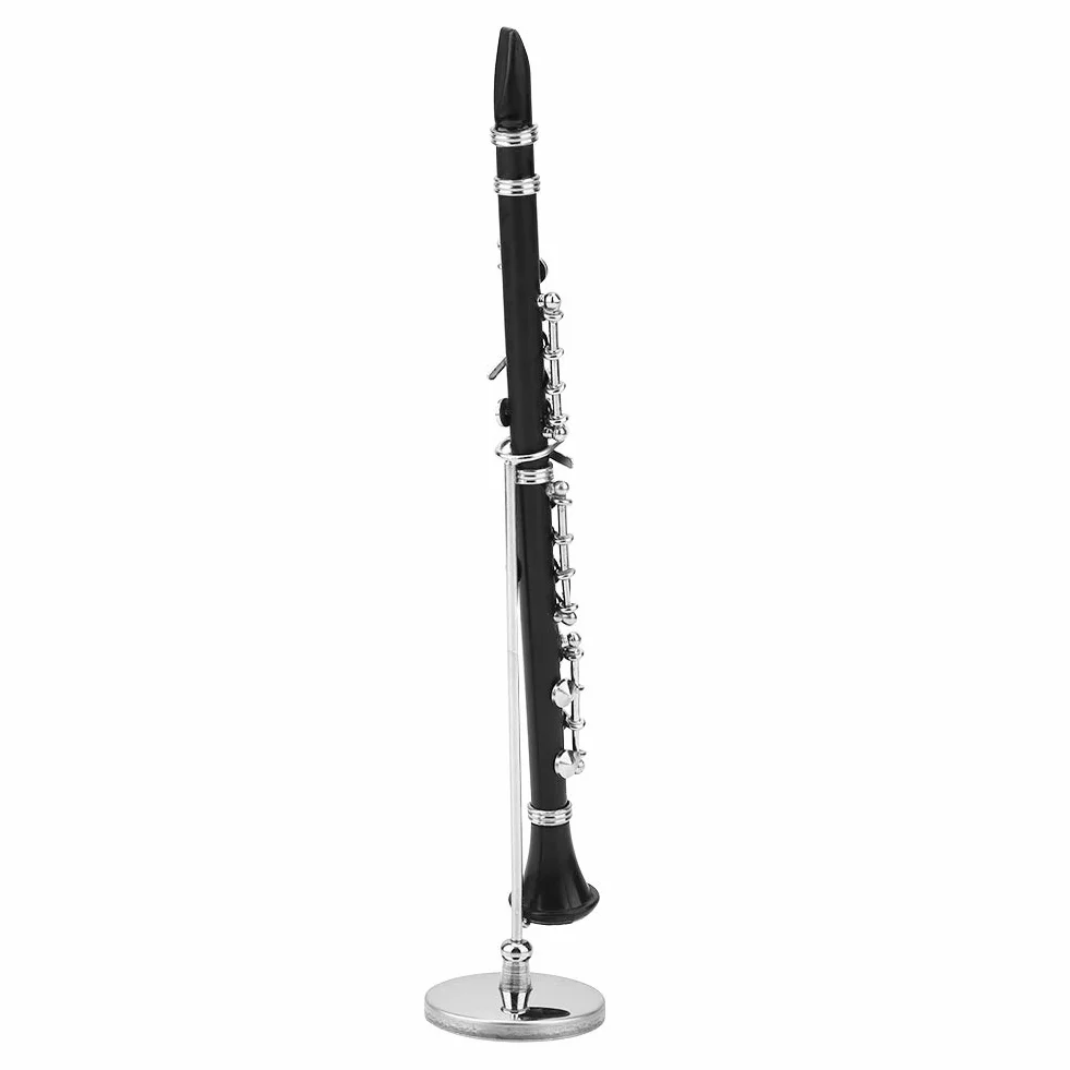 FTVOGUE 16 cm mini model klarnetu ozdoba instrument do dekoracji domu dekoracja do pokoju dziecięcego