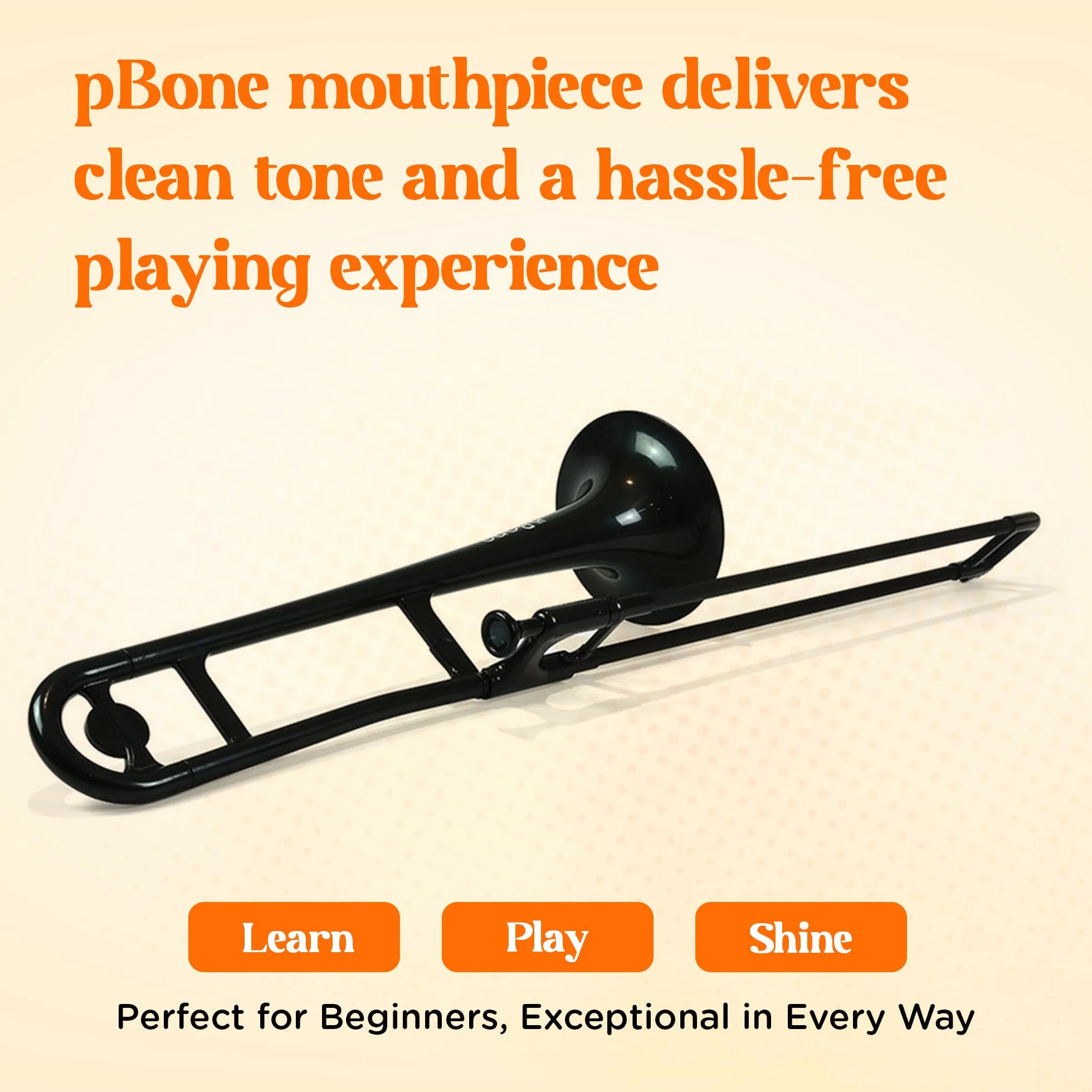 pInstruments PBone czarny plastik 5G duży trzpień puzon ustnik (PBMPC5G)