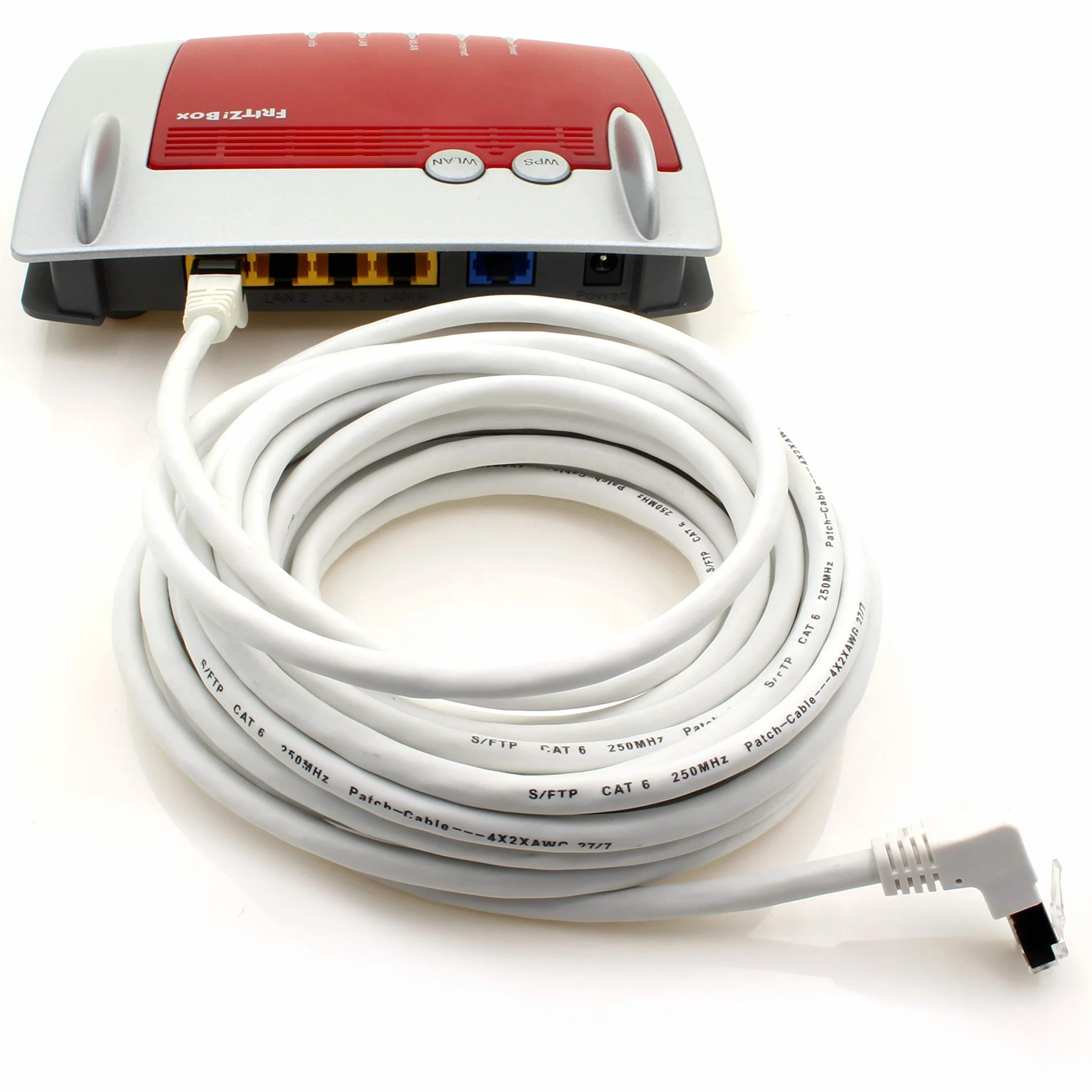 1aTTack.de 366236 Kabel sieciowy Cat.6 kąt 90 stopni 5m - biały - 1 szt. - Kabel krosowy Cat6 (SFTP PIMF) 1000Mbit/s Złącze Rj 45-1 x 5m metr biały