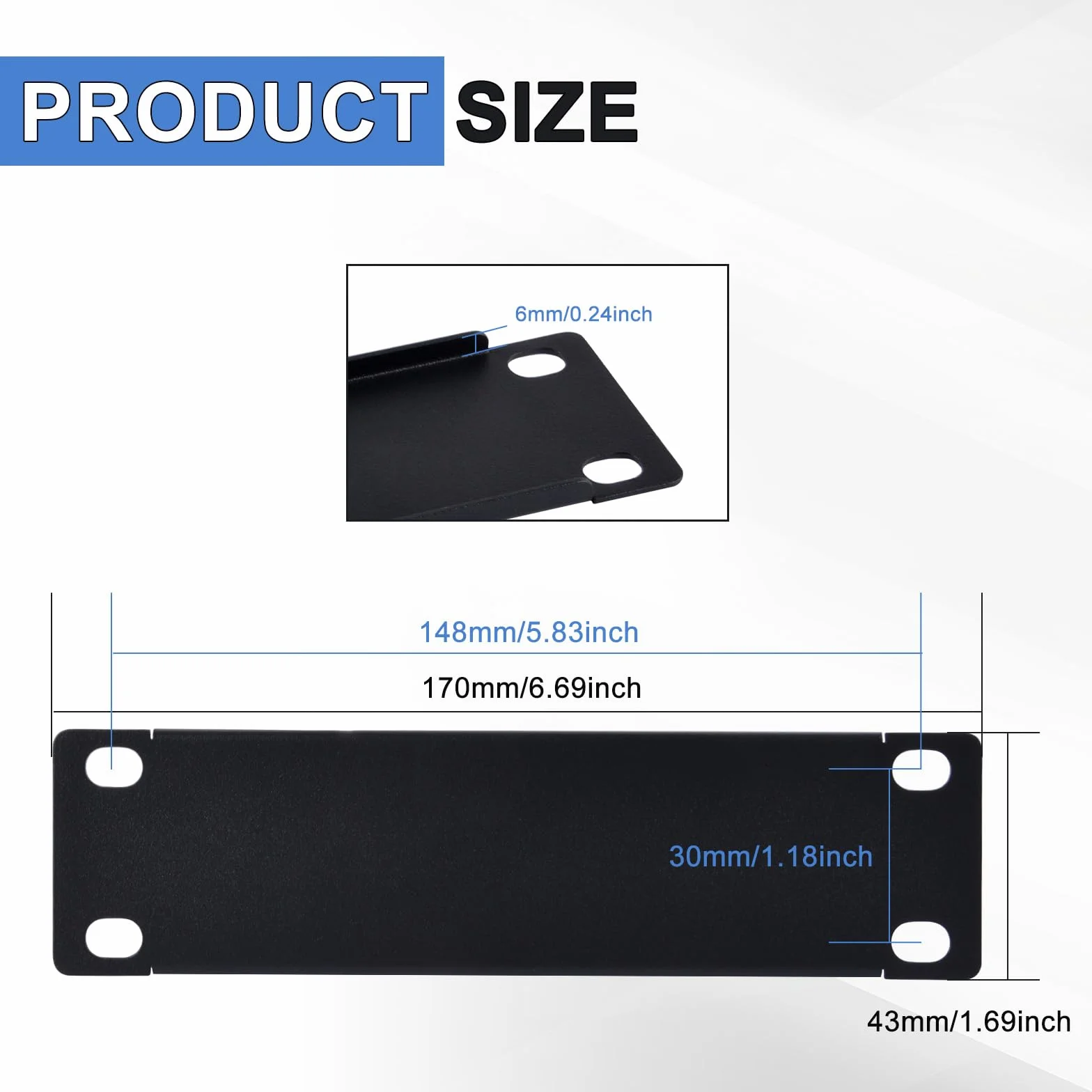 GeeekPi 17.8 cm 1U pusty panel metalowy panel do montażu w szafie do DeskPi RackMate TT (1)