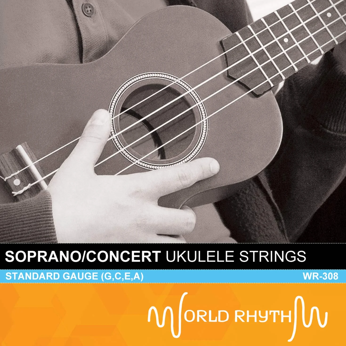 Świat rytm sopran ukulele zestaw strun - nylonowe struny Uke WR-308