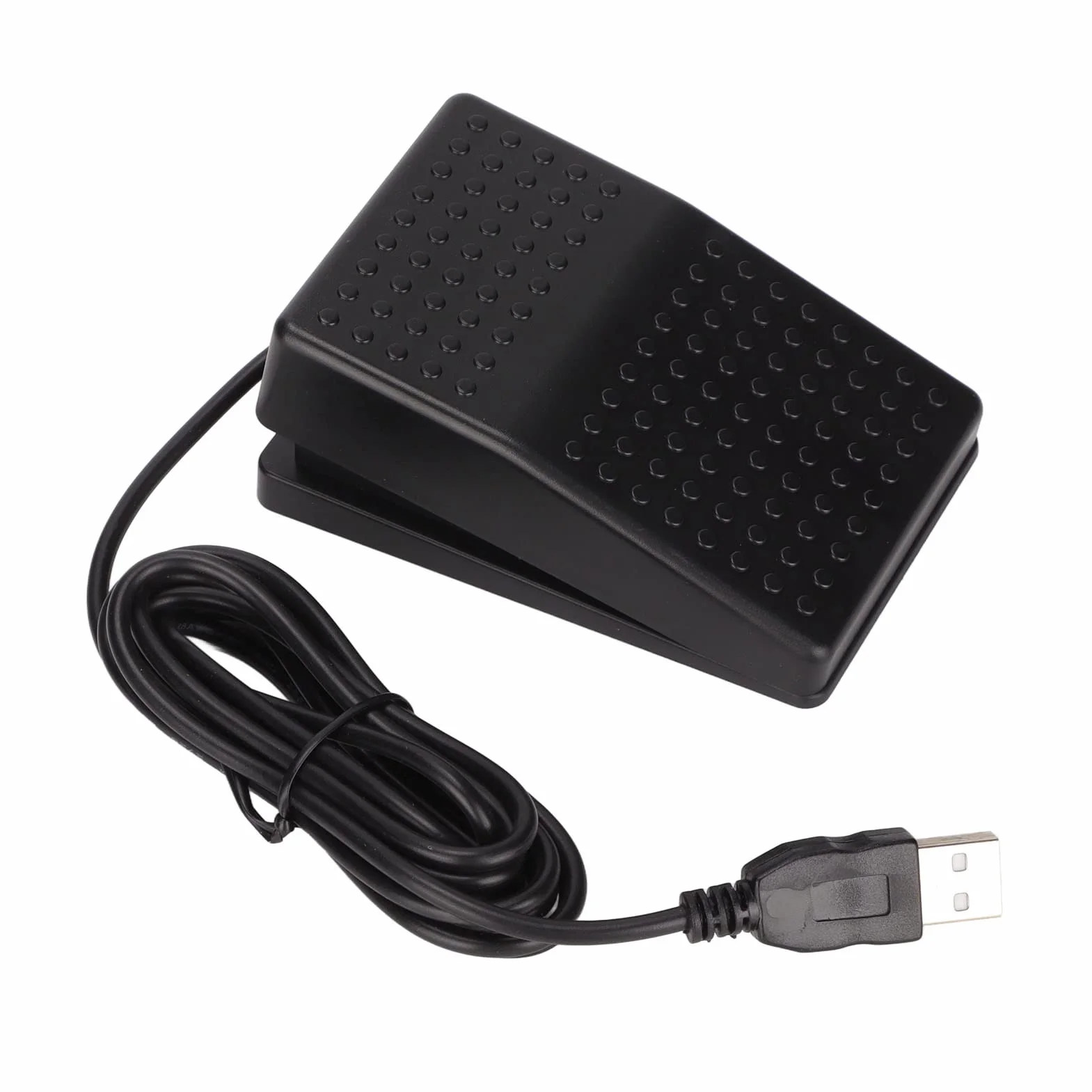 Pojedynczy Pedał USB, Pedał Przełącznika Nożnego USB o Wysokiej Czułości, Wielofunkcyjny Ergonomiczny Pojedynczy Pedał Przełącznika Nożnego Jeden Przycisk Pedału Nożnego USB z Kablem 2 M do Komputera