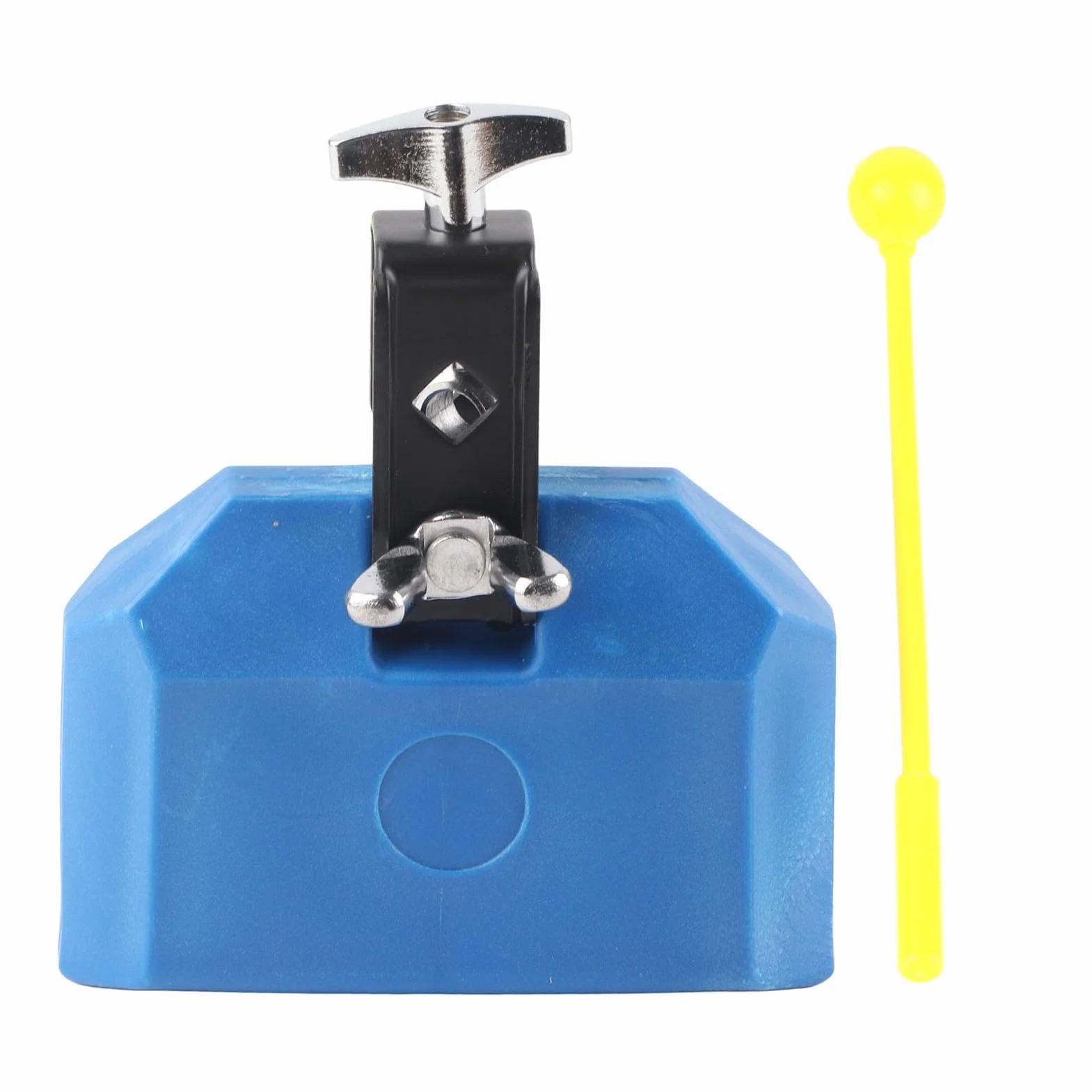 Cowbell do Zestawu Perkusyjnego Regulowany Uchwyt Montażowy Plastikowy Muzyczny Blok Perkusyjny Instrument Perkusyjny łaciński (Niebieski)