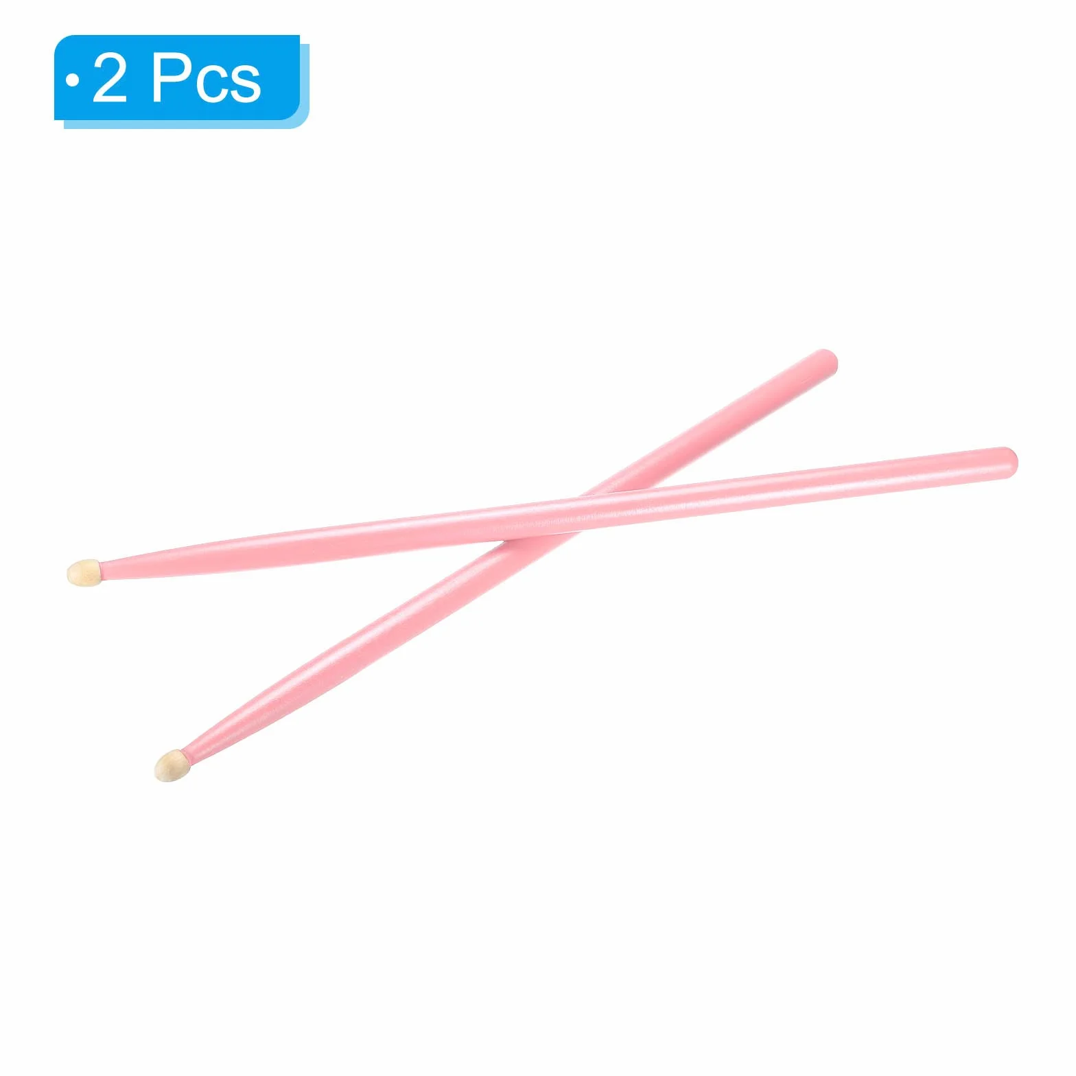PATIKIL Klonowe drewniane pałeczki perkusyjne antypoślizgowy kij perkusyjny 7A różowy 1 para do perkusji instrumentu muzycznego