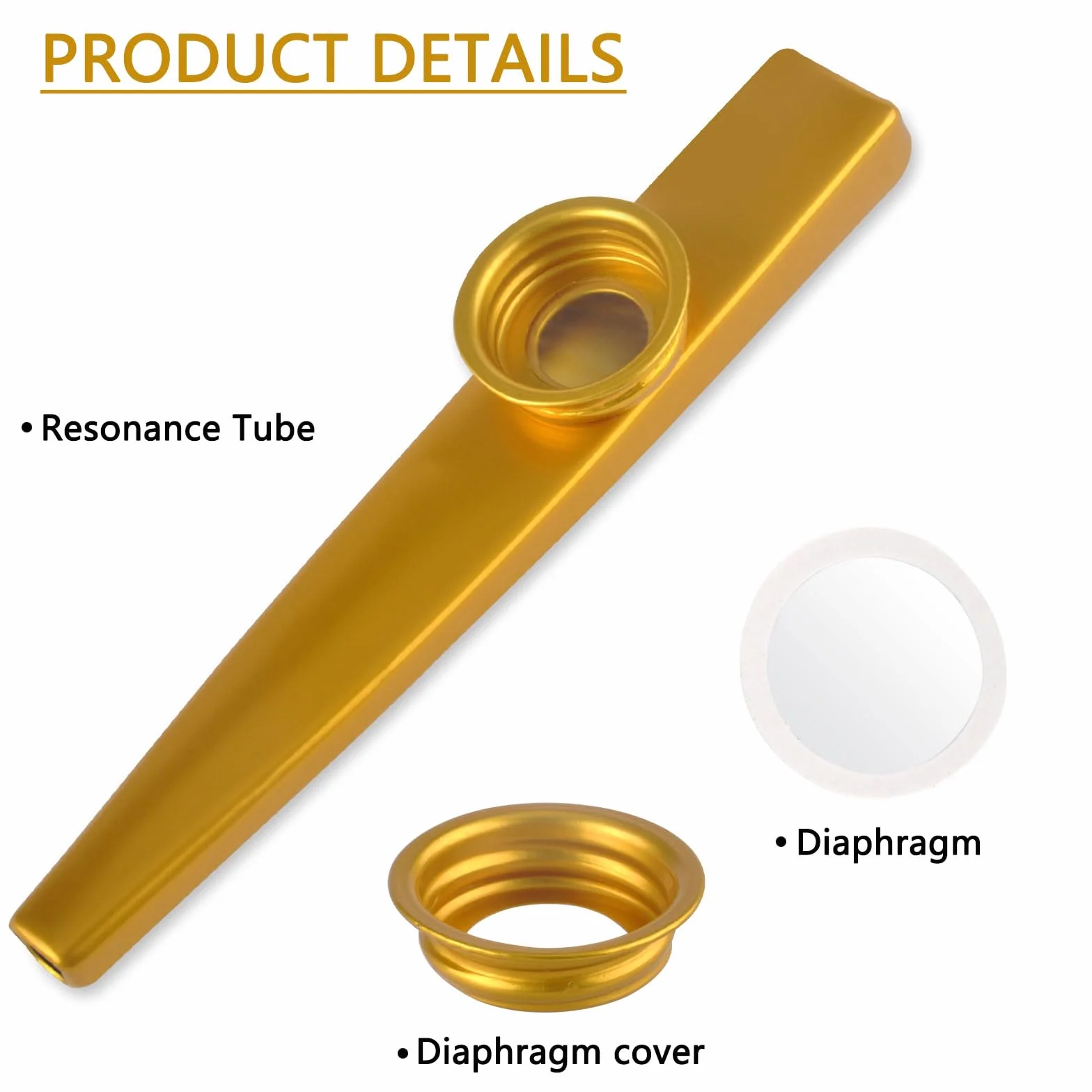 Kazoo zestaw 14 instrumentów muzycznych ze stopu aluminium, metalu, w 7 kolorach, na imprezę, prezent dla dzieci, miłośników muzyki, początkujących