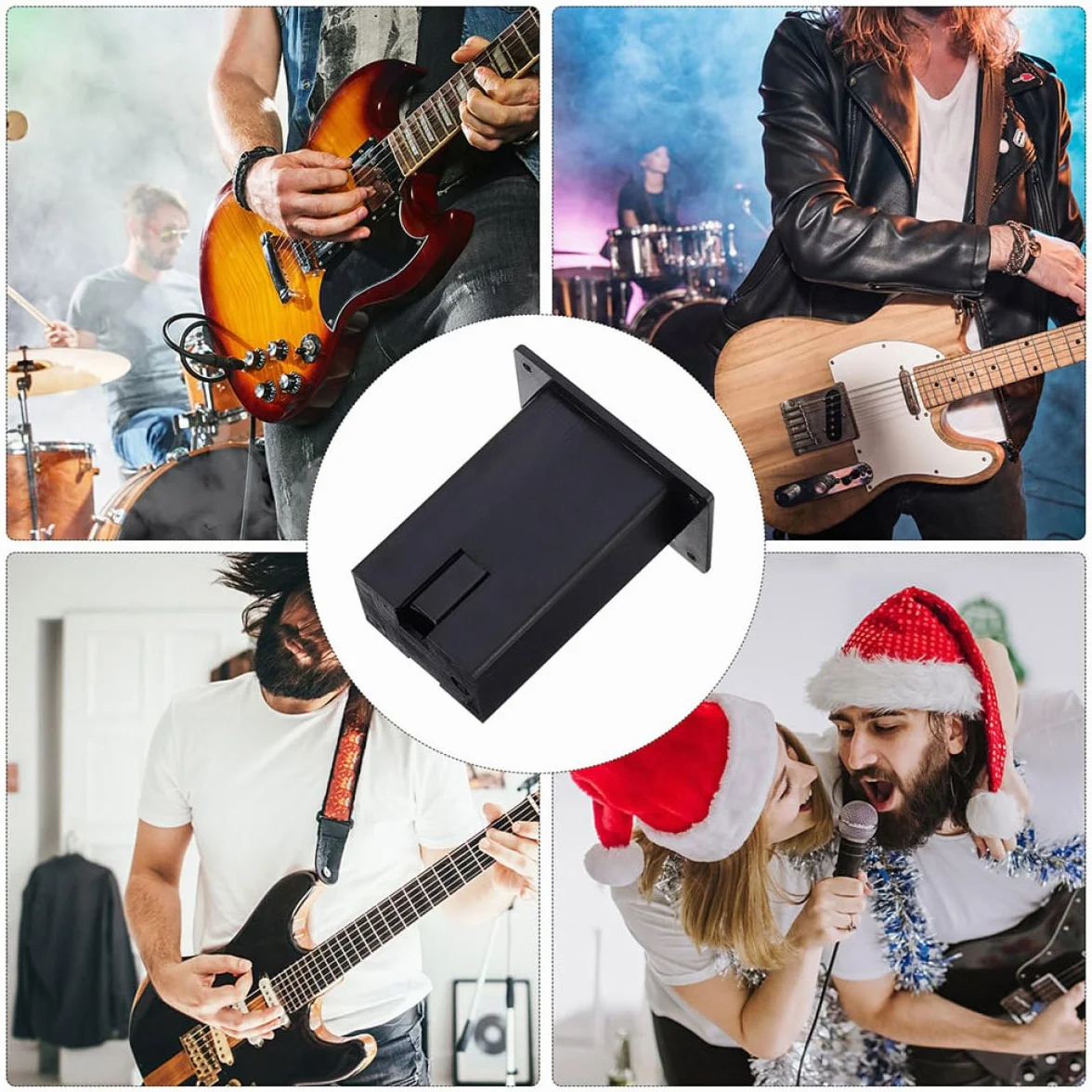 Battery Box for Guitar Pickup Acoustic Pickup Parts Stable Power Supply Guitar Case Accessories Easy Installation