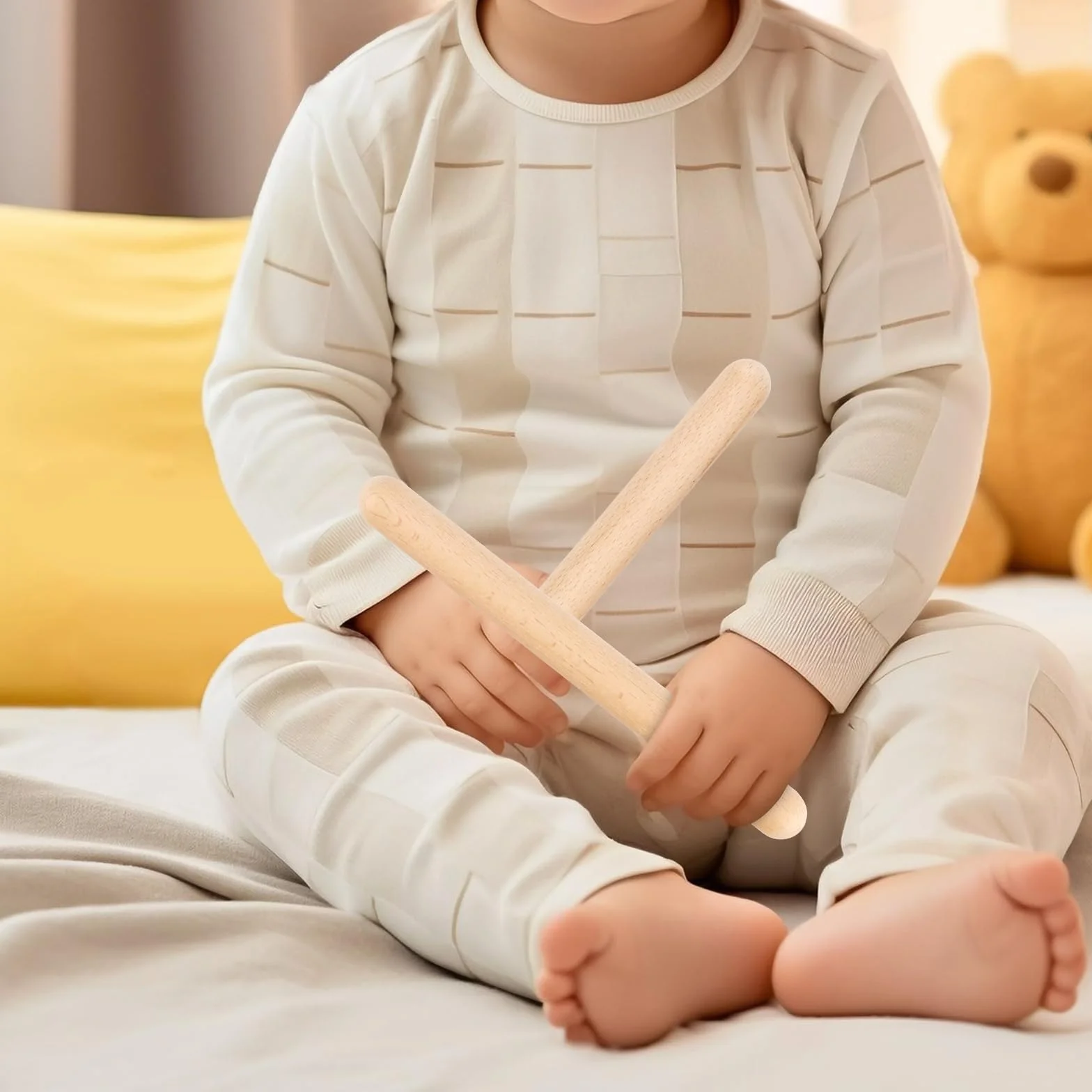 KEILEOHO 30 sztuk drewna d?wi?kowego 20 x 2 cm, zestaw instrumentów z drewna d?wi?kowego, pa?eczki rytmiczne, pa?eczki do rytmu, drewniane pr?ty d?wi?kowe dla zespo?ów, profesjonalistów,