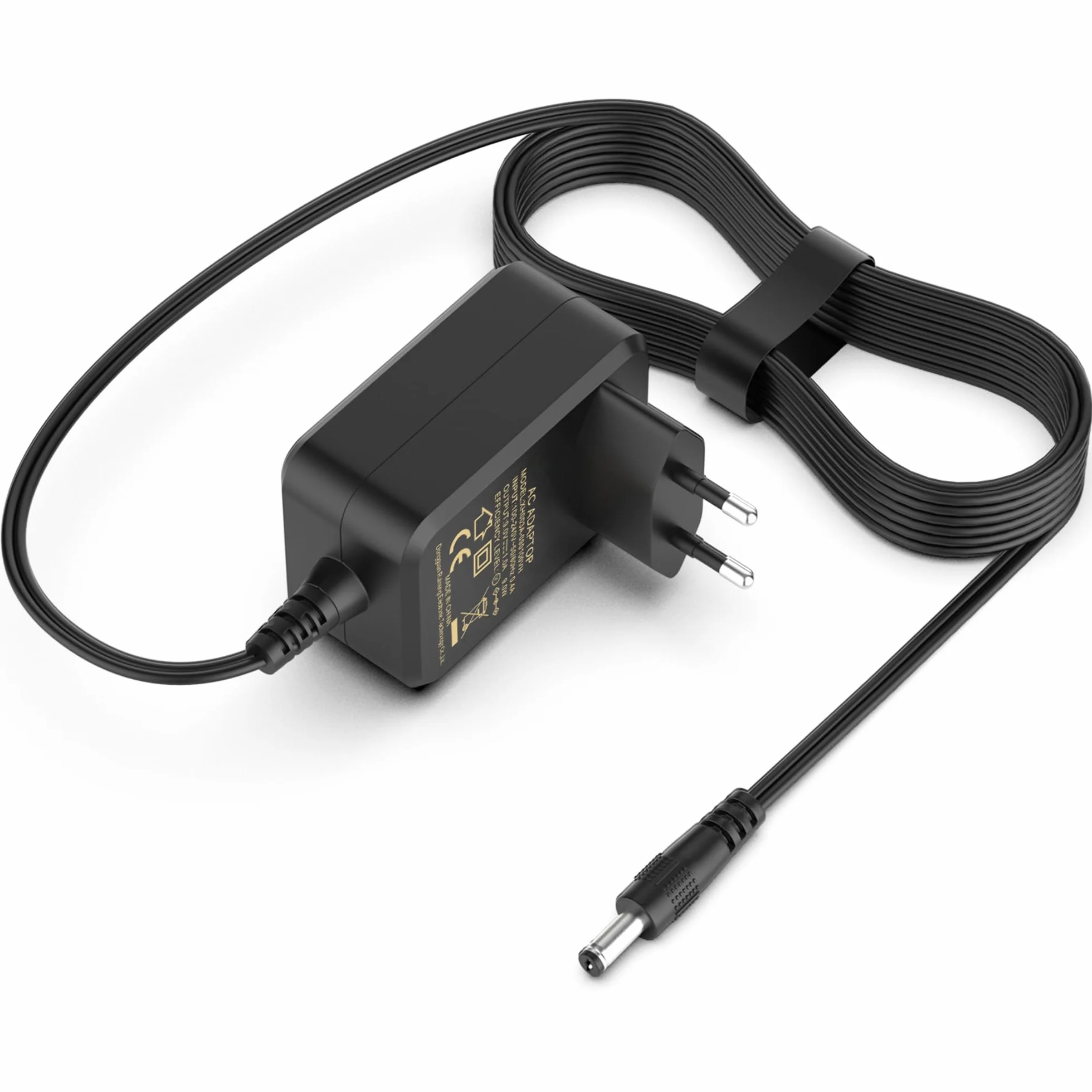 9 V 1 A zasilacz do pedałów gitarowych – 5,5 × 2,1 mm DC, kabel 1,8 m, wtyczka UE 100–240 V, kompatybilny z BOSS PSA-120S, Casio Keyboard, Zoom, Roland – niski poziom hałasu i ochrona