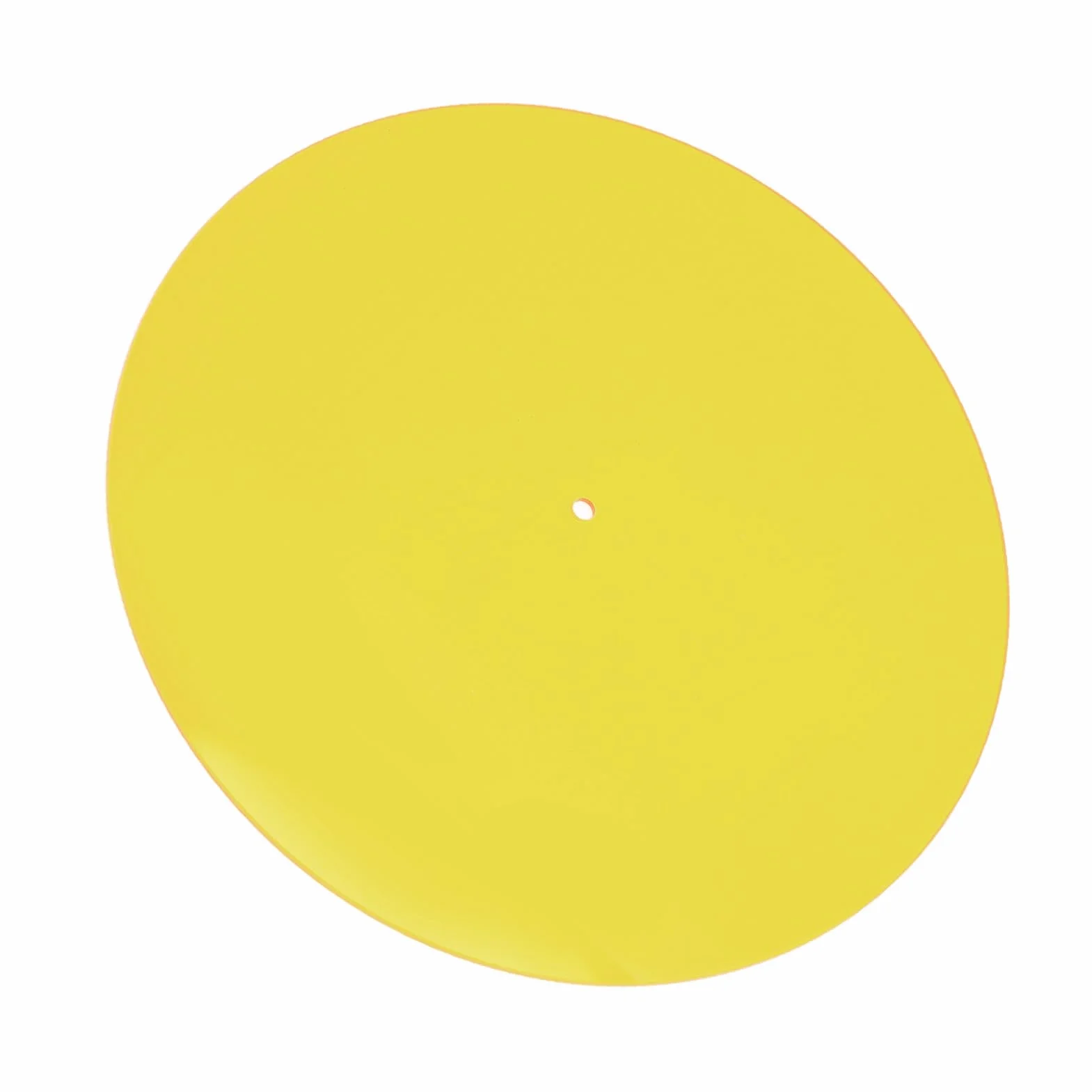 Akrylowa Mata Pod Gramofon, Mata Pod Talerz Gramofonu do 12-calowego Gramofonu, Mocniejsza jakość Basu, Redukcja Szumów Płyta Slipmat 300x300x3mm (Przezroczysty żółty)