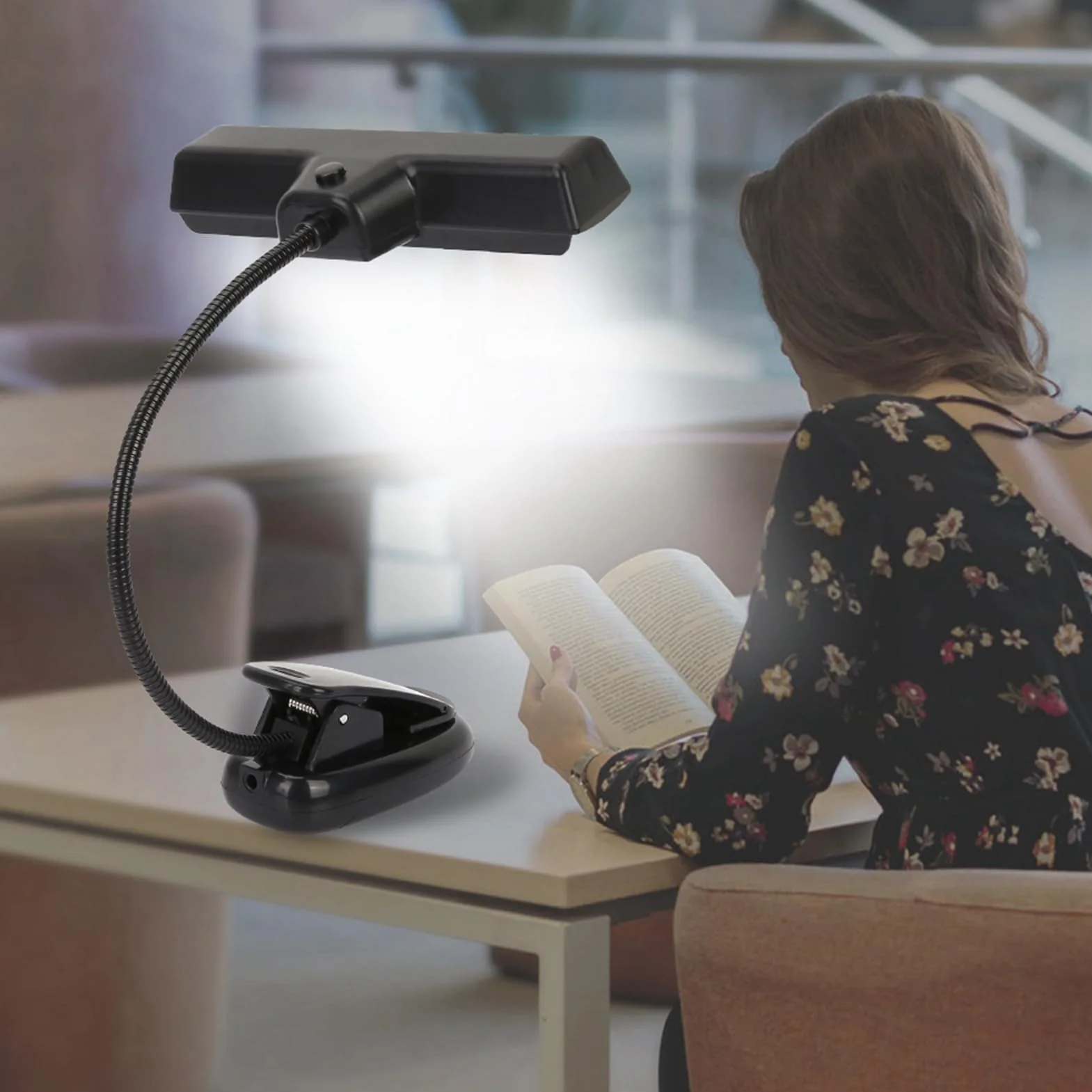 Dilwe Clip On lampa na pulpit Orchestra LED z 360 stopni łabędzia szyjka na biurko stół