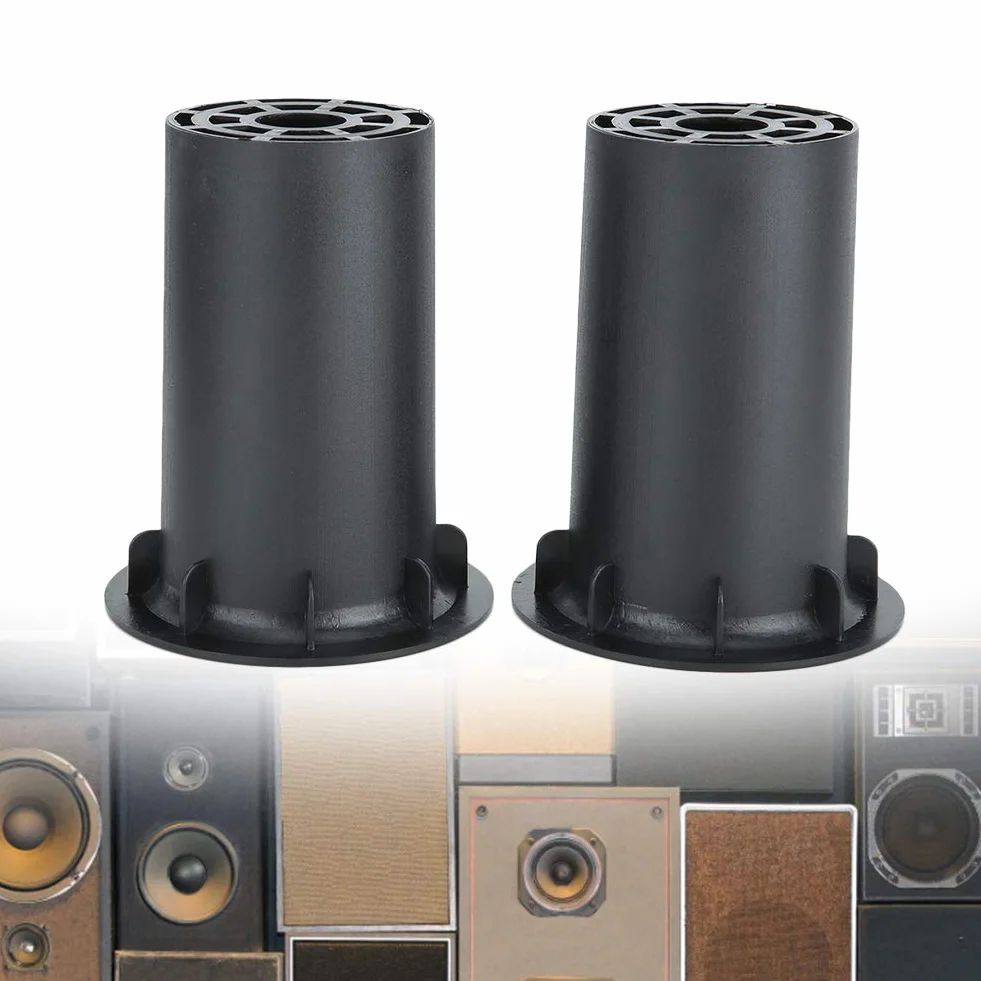 Fdit Rury przyłączeniowe do wzmacniaczy basów, subwoofera Air Ports Repalcement & DIY 71 mm x 102 mm obudowa głośnika rura przyłączeniowa, 2 sztuki (czarne)