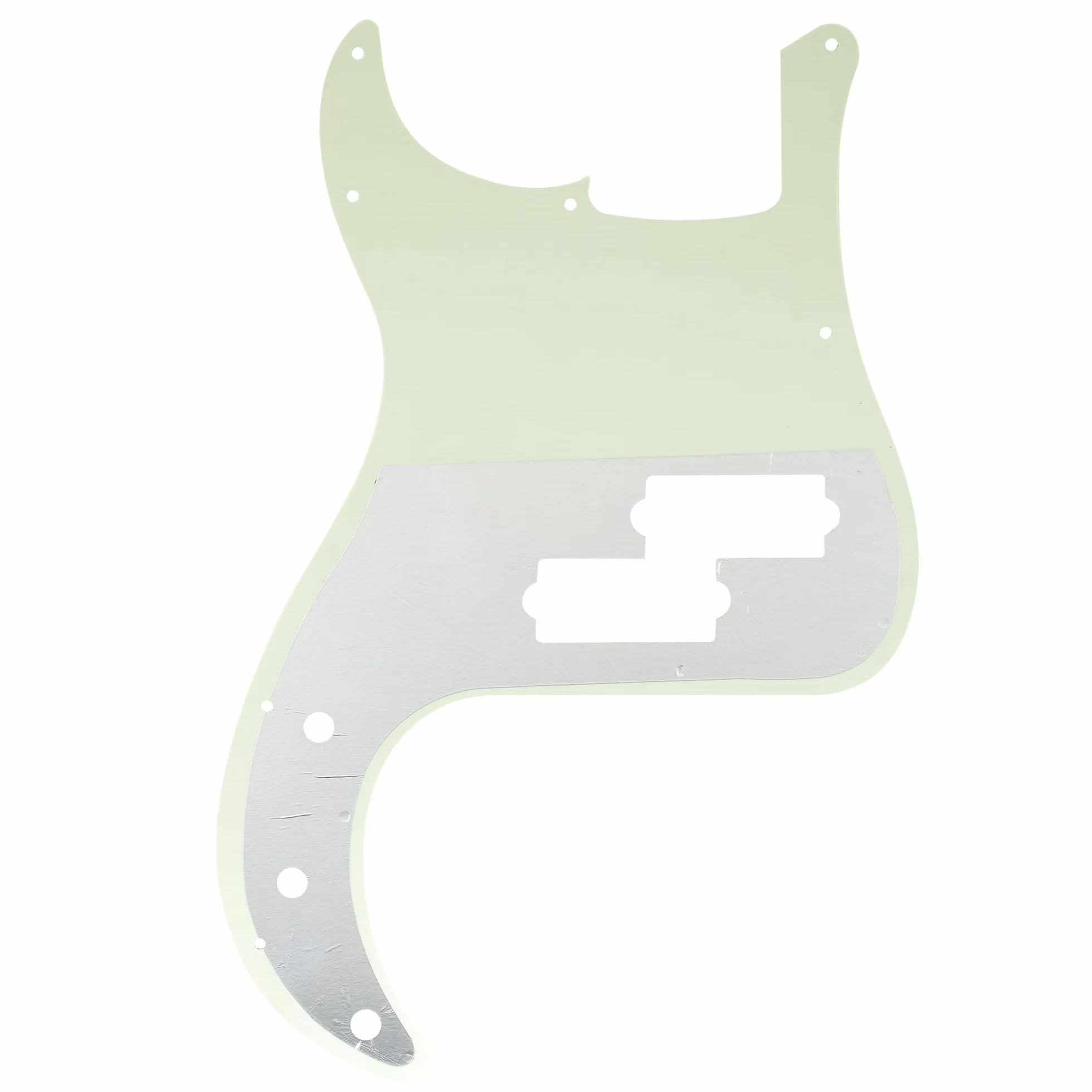 Musiclily 13 Otworów Precision Bass Pickguard Płyta Maskownica do 4-strunowy Fender American/Mexican Standard Precision Bass, 3-warstwowy Mint Green
