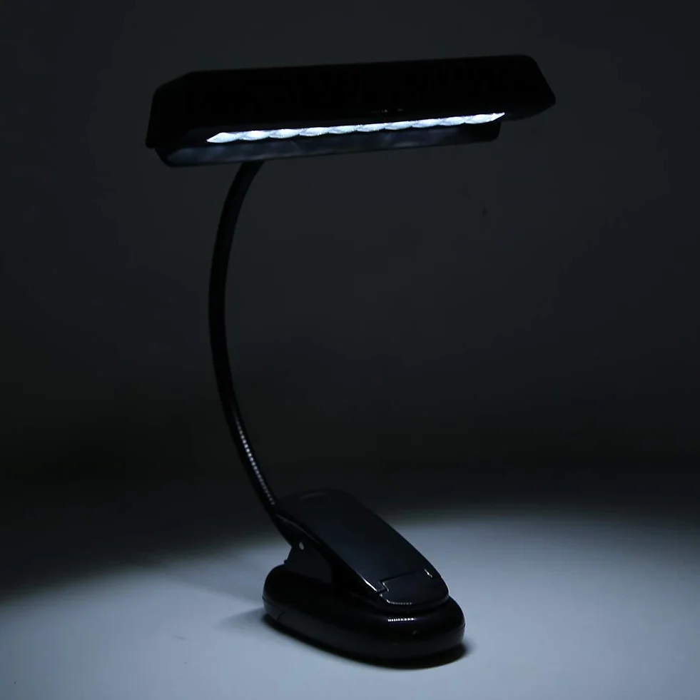 Regulowany klips do stojaka muzycznego, elastyczna lampa LED do uniwersalnego akcesorium instrumentalnego, trwała konstrukcja zaciskowa do fortepianu, orkiestry, biurka, domu, szkoły
