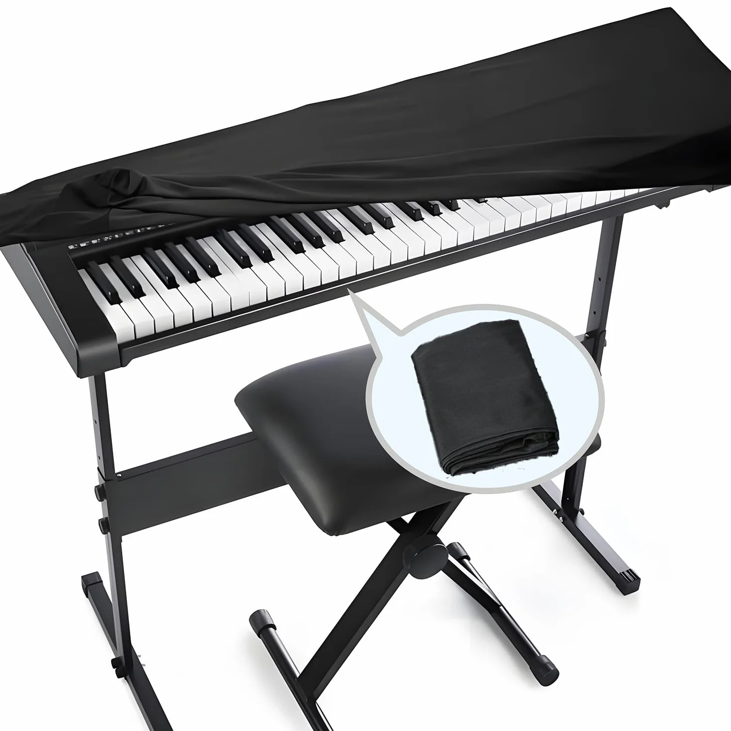 Osłona klawiatury fortepianowej, ochrona przed kurzem, elektroniczna osłona fortepianu, ochrona przed kurzem i nadaje się do prania, osłona fortepianu 61