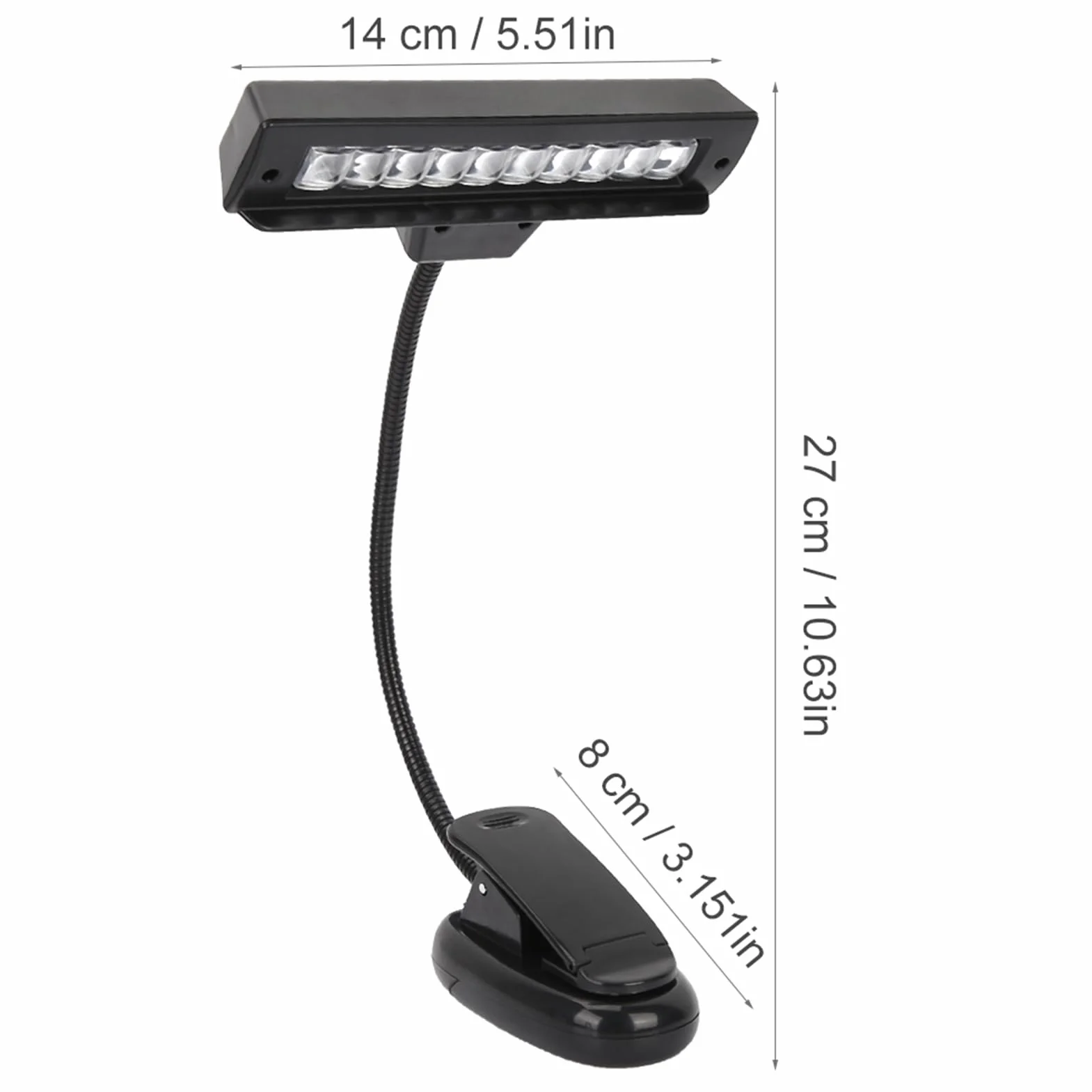 Dilwe Clip On lampa na pulpit Orchestra LED z 360 stopni łabędzia szyjka na biurko stół
