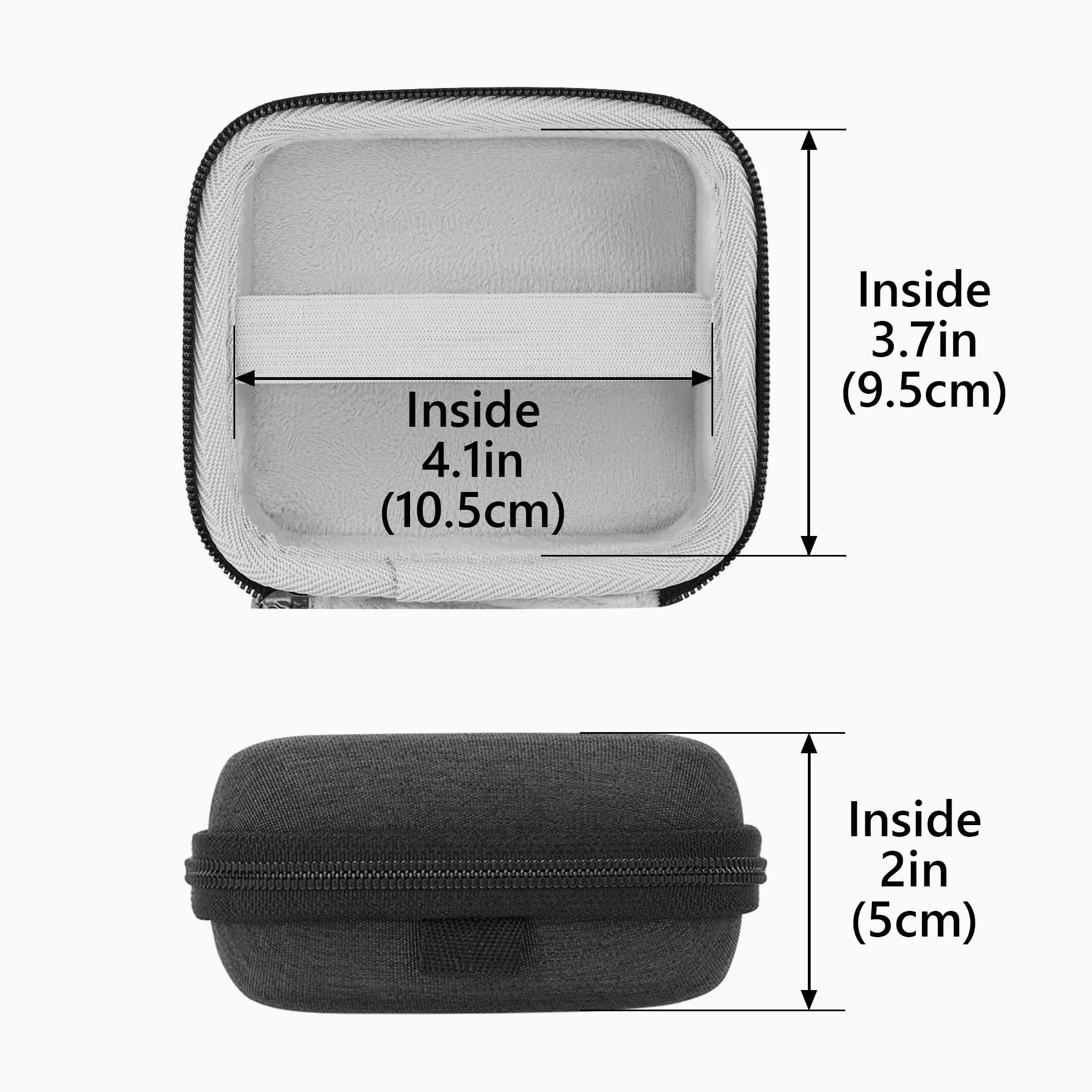 Geekria Shield etui na głośnik Kompatybilny z JBL Go 5/4/3, Go 3 Eco Cover, Zapasowa twarda obudowa ochronna na głośnik z miejscem na kabel, Brelok karabińczyk (Ciemny szary)