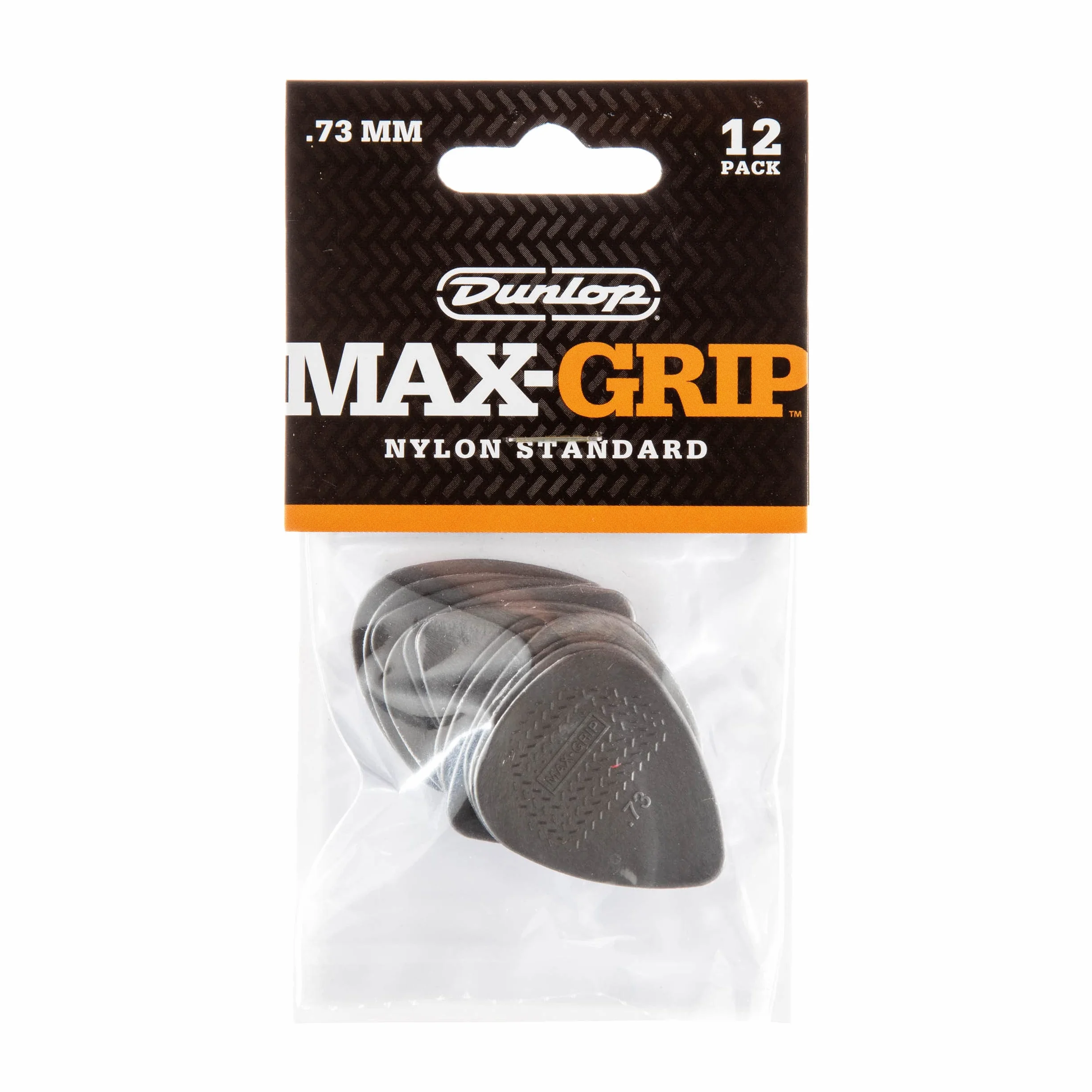 Dunlop Nylon Max Grip Plektren 0.73 Standard Player Set, 12 Stück - Zestaw kostek