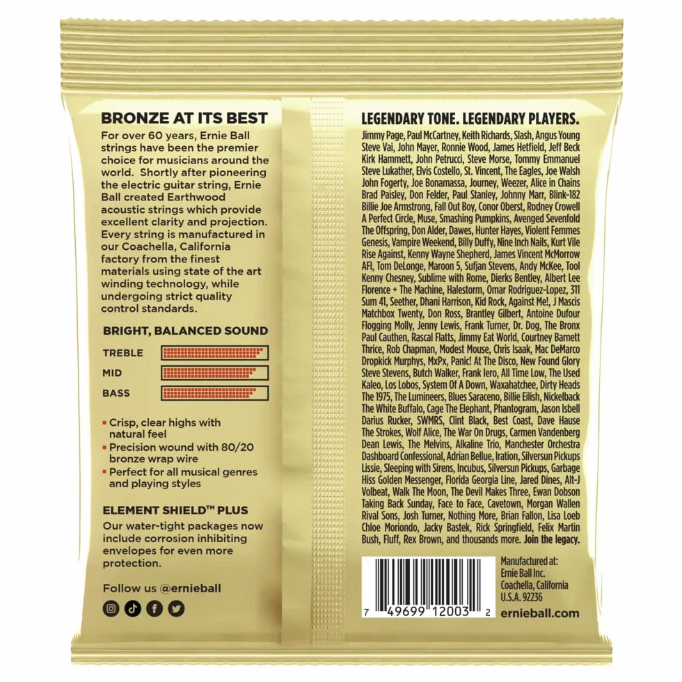 Ernie Ball Struny do Gitary Akustycznej, 12-54