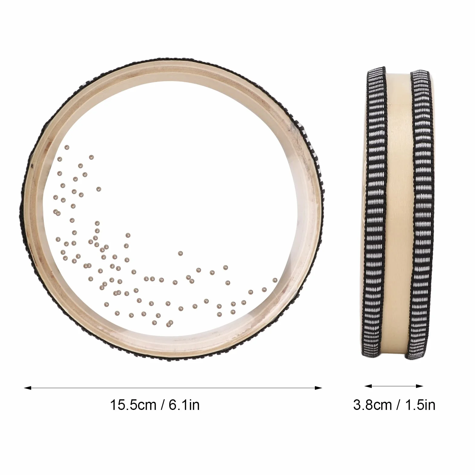 Bęben oceaniczny, 6,1 cala Mały przenośny bęben morski Wave Bead bęben ręczny z powłoką z drewna klonowego Bęben oceaniczny Sea Sound Drum Instrument muzyczny Perkusja dla