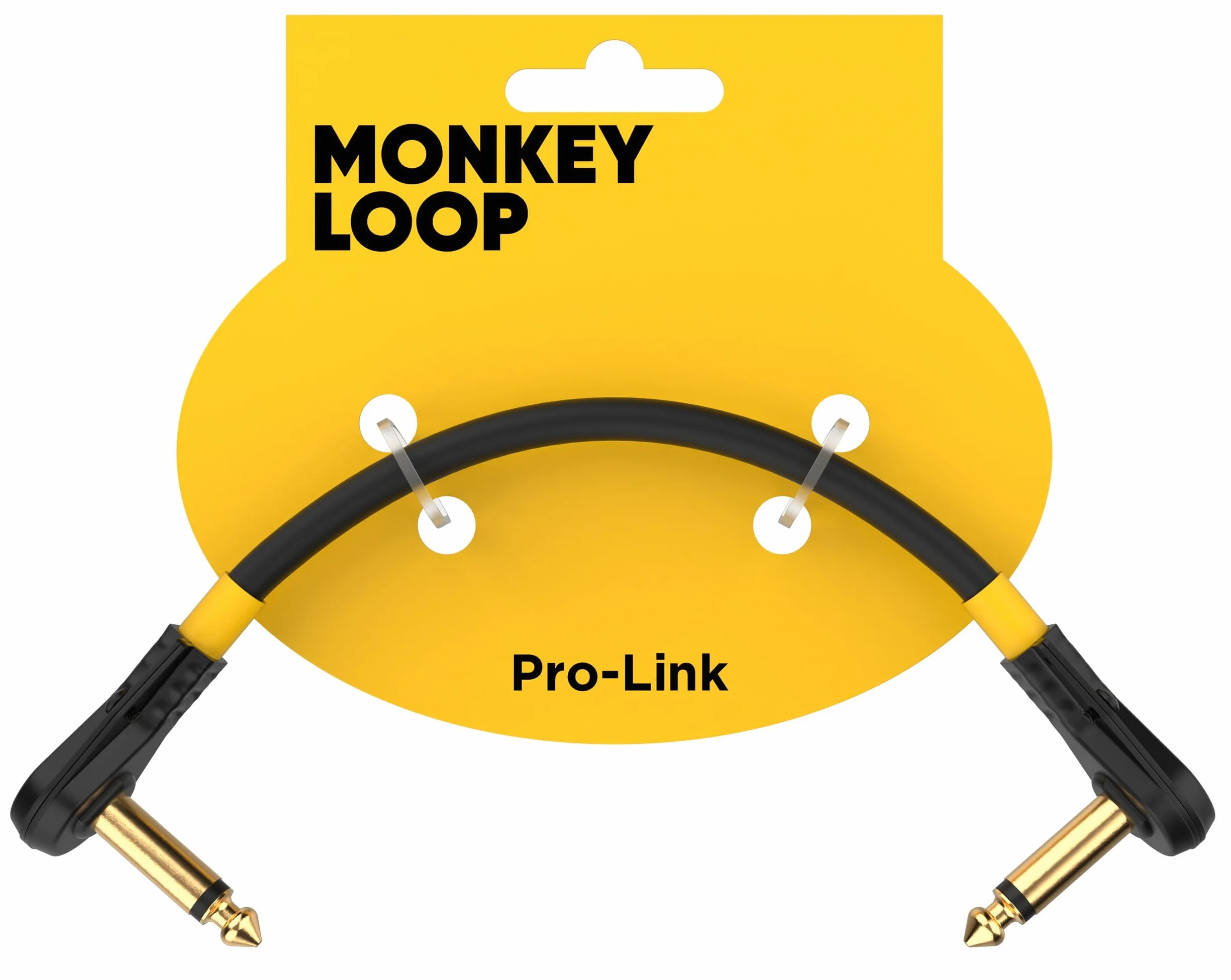 Monkey Loop Pro Link Pedal Guitar Patch Cable 15 cm Jack Acodado a Jack Acodado