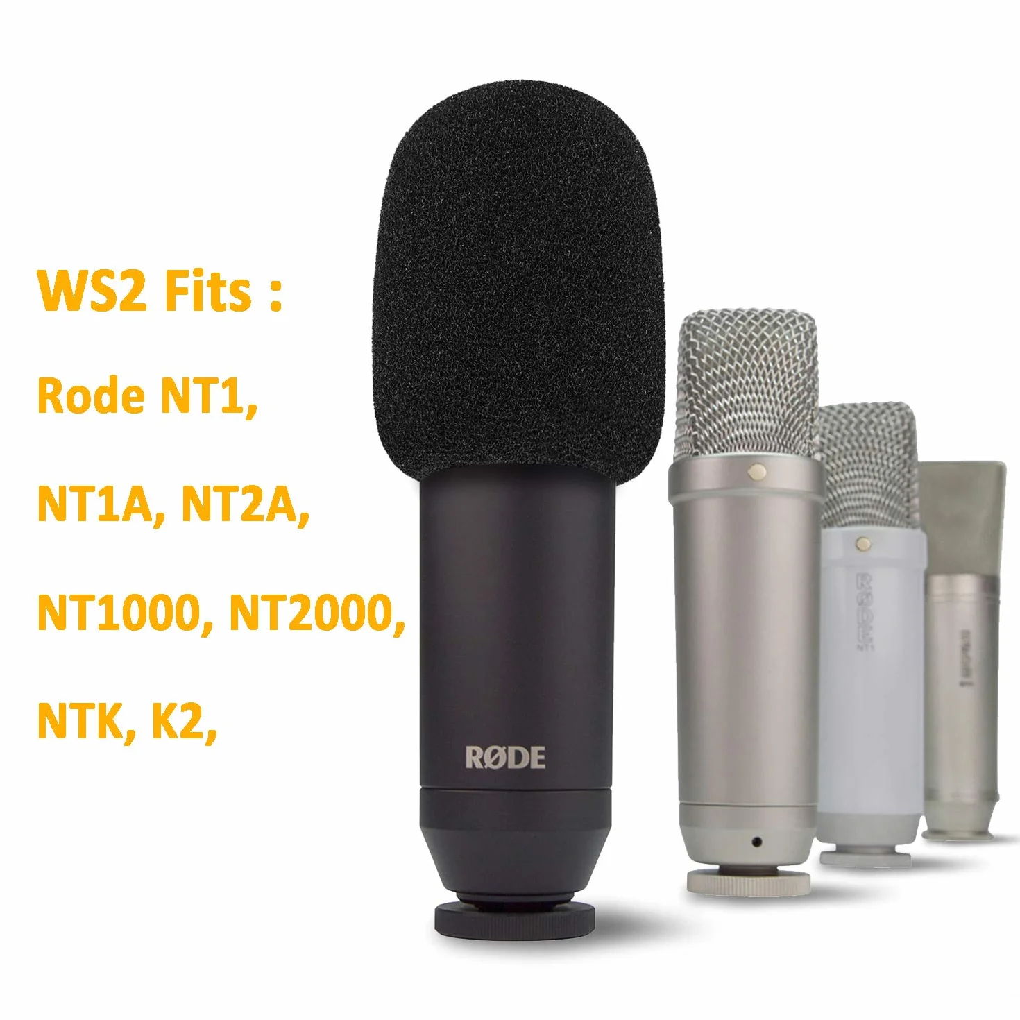 Filtr pop mikrofonu WS2/szyba przednia kompatybilny z mikrofonami Rode NT1-A, Procaster, podcaster, NT2A, K2, NT1000, NT2000i i mikrofonami nadawcy SUNMON