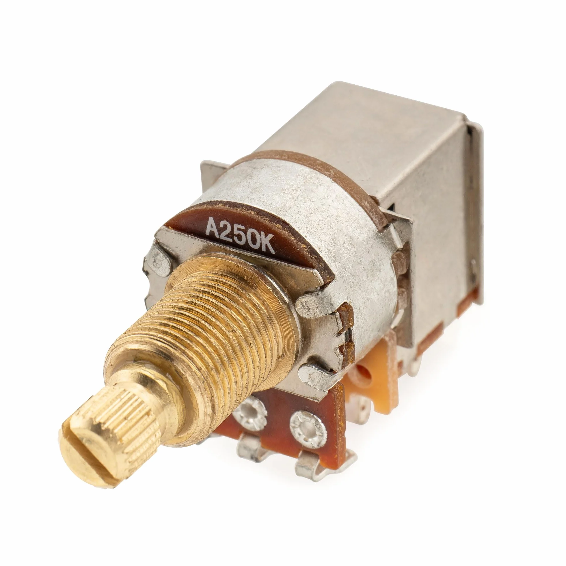 Musiclily Pro A250K Potencjometr Push-Pull Mosiężny Split Standard Shaft 3/8 cala Audio Pot do Gitary Elektrycznej Basowej