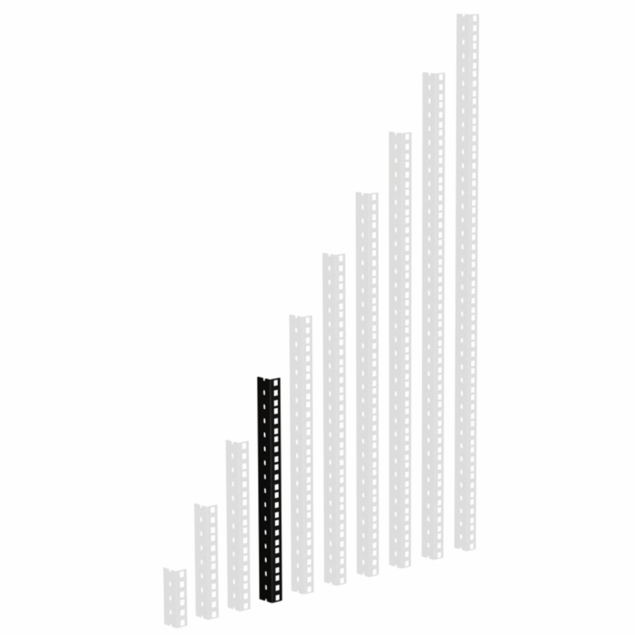 Adam Hall 19" Parts 61535 B 8 - HD szyna do rakity, czarna, 8 HE