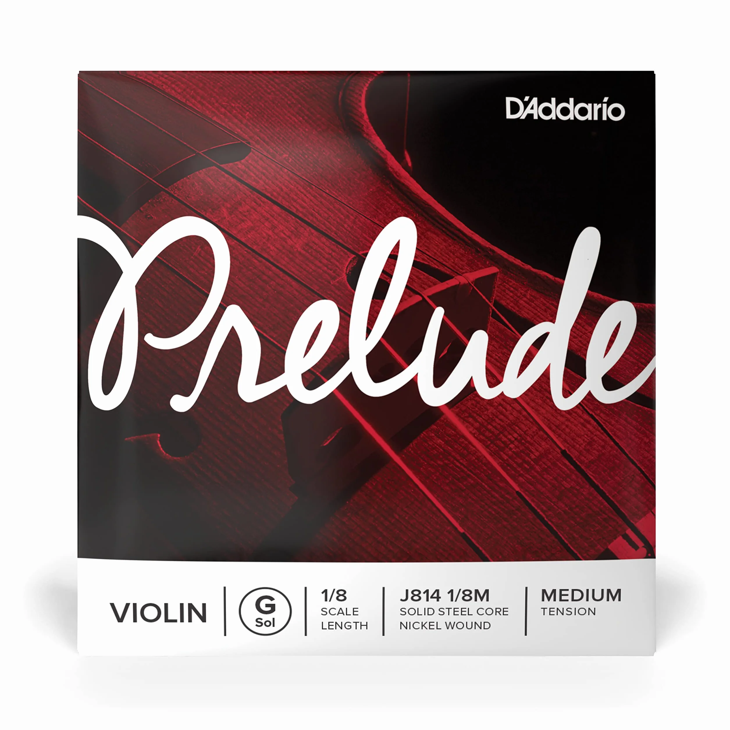 Singiel na skrzypce D'Addario Prelude G Struna, 1/8 Skala, średnie napięcie